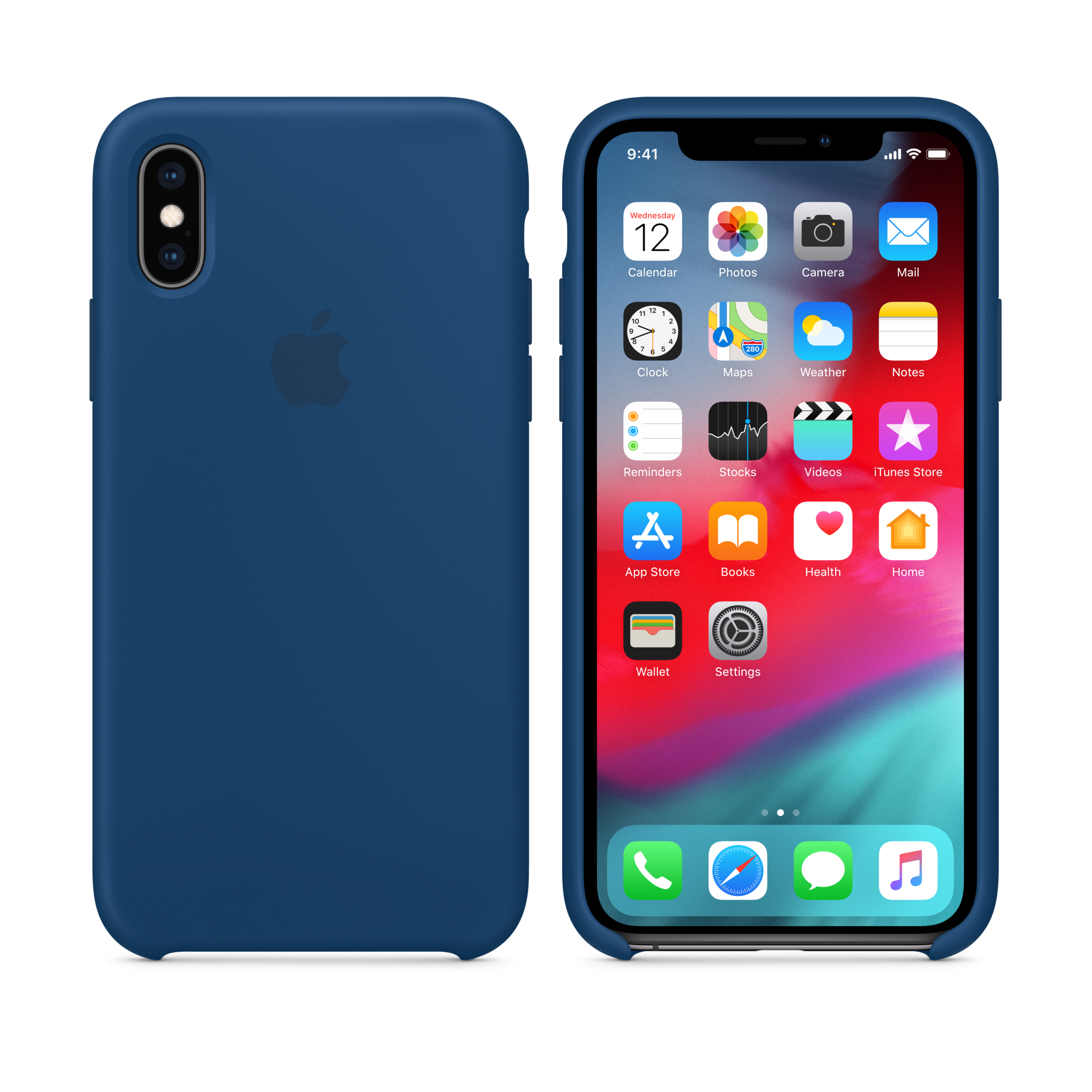 iPhone XS Silicone Case — Blue Horizon