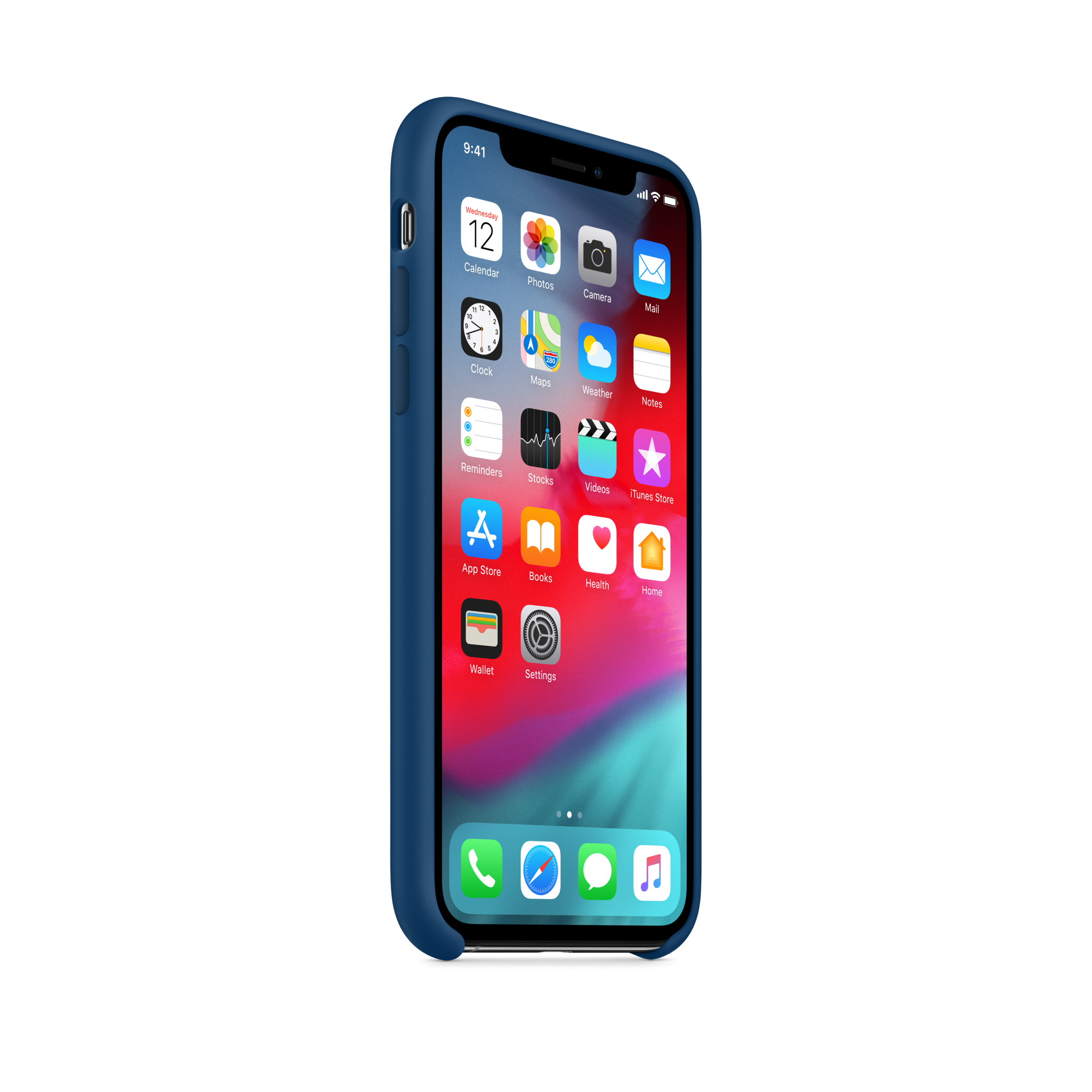 iPhone XS Silicone Case — Blue Horizon