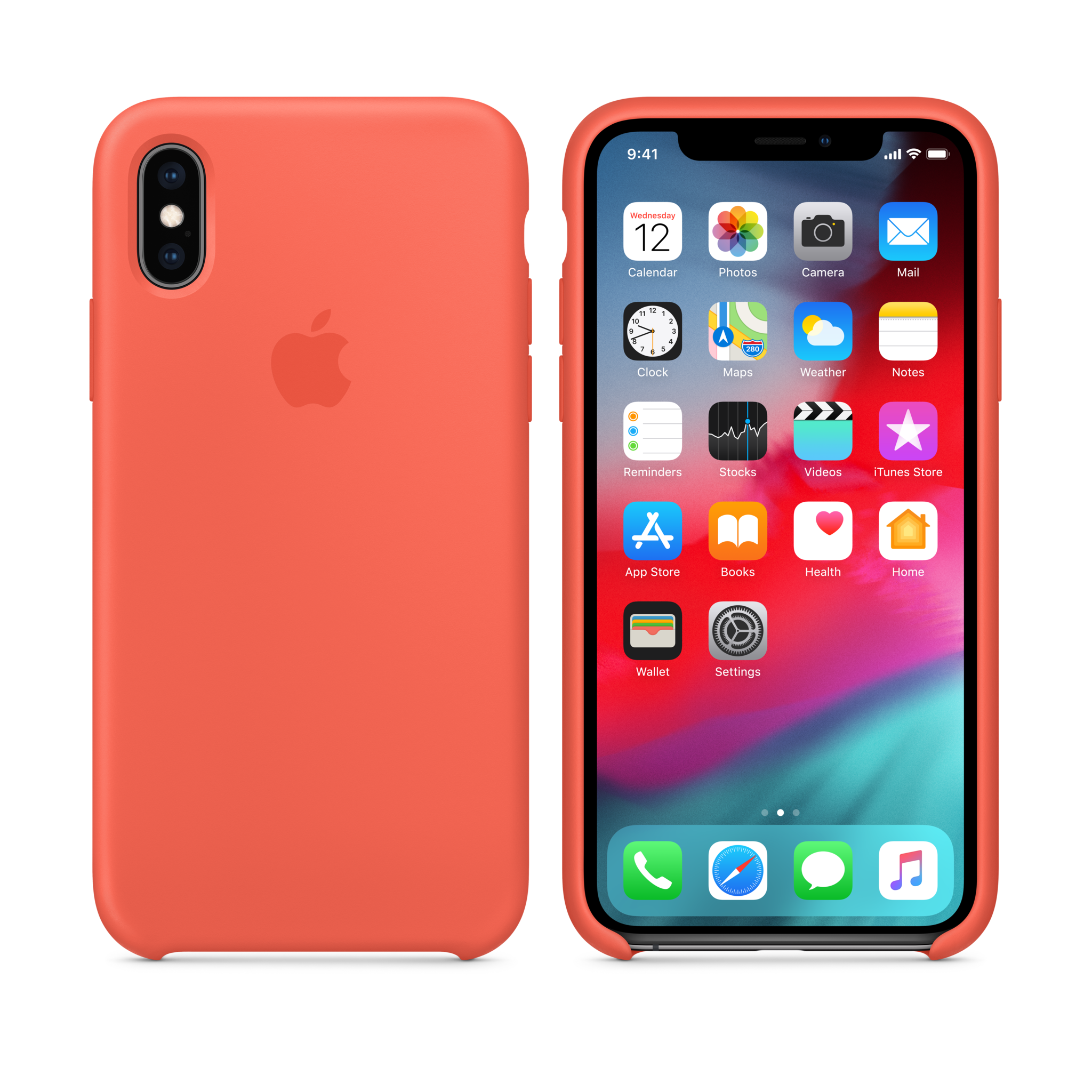iPhone XS Silicone Case — Nectarine