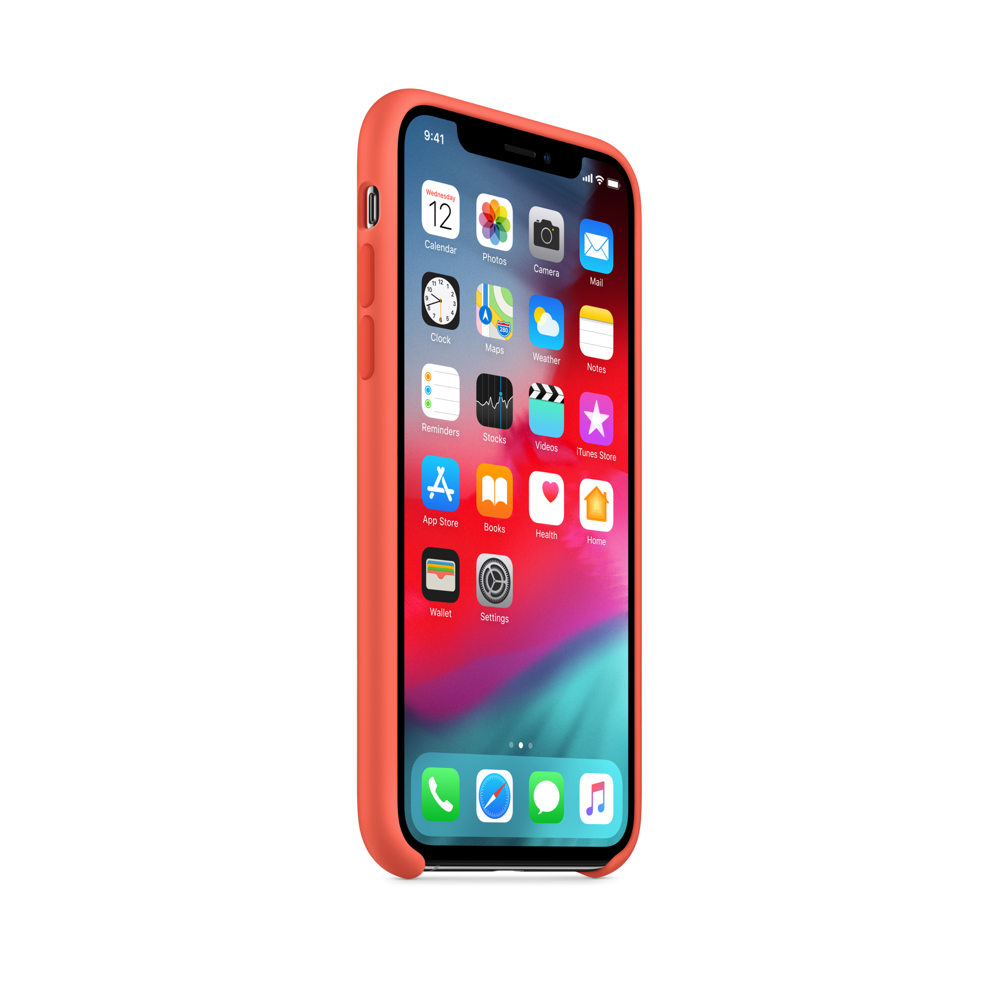 iPhone XS Silicone Case — Nectarine