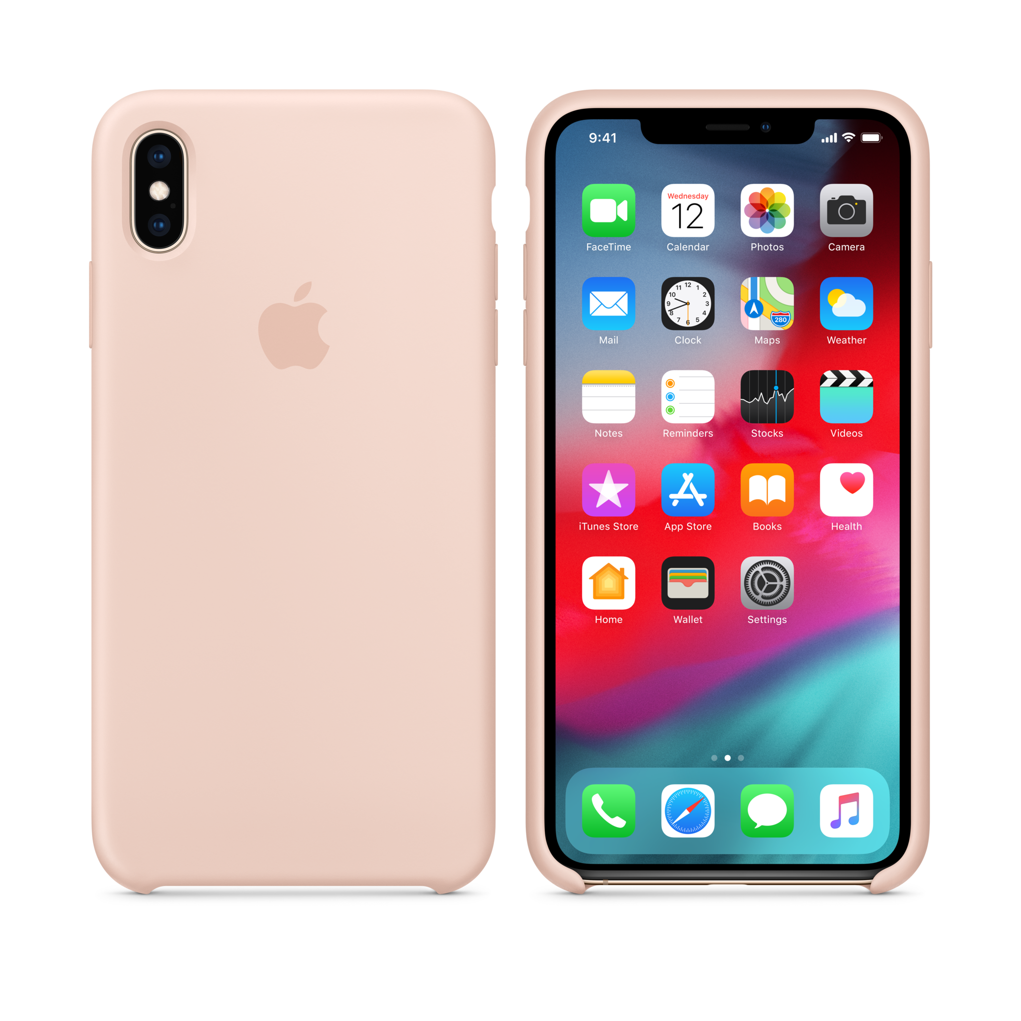 iPhone XS Max Silicone Case — Pink Sand