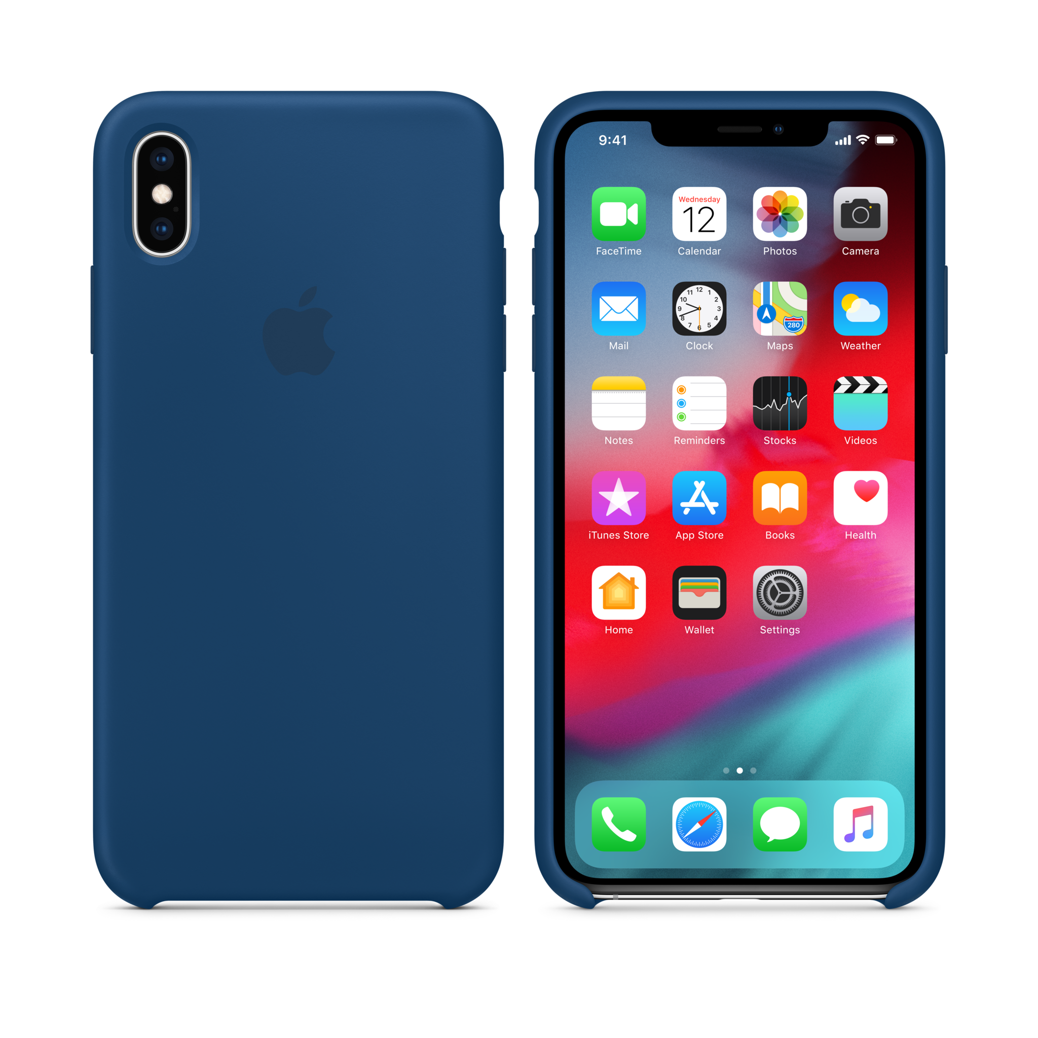 iPhone XS Max Silicone Case — Blue Horizon