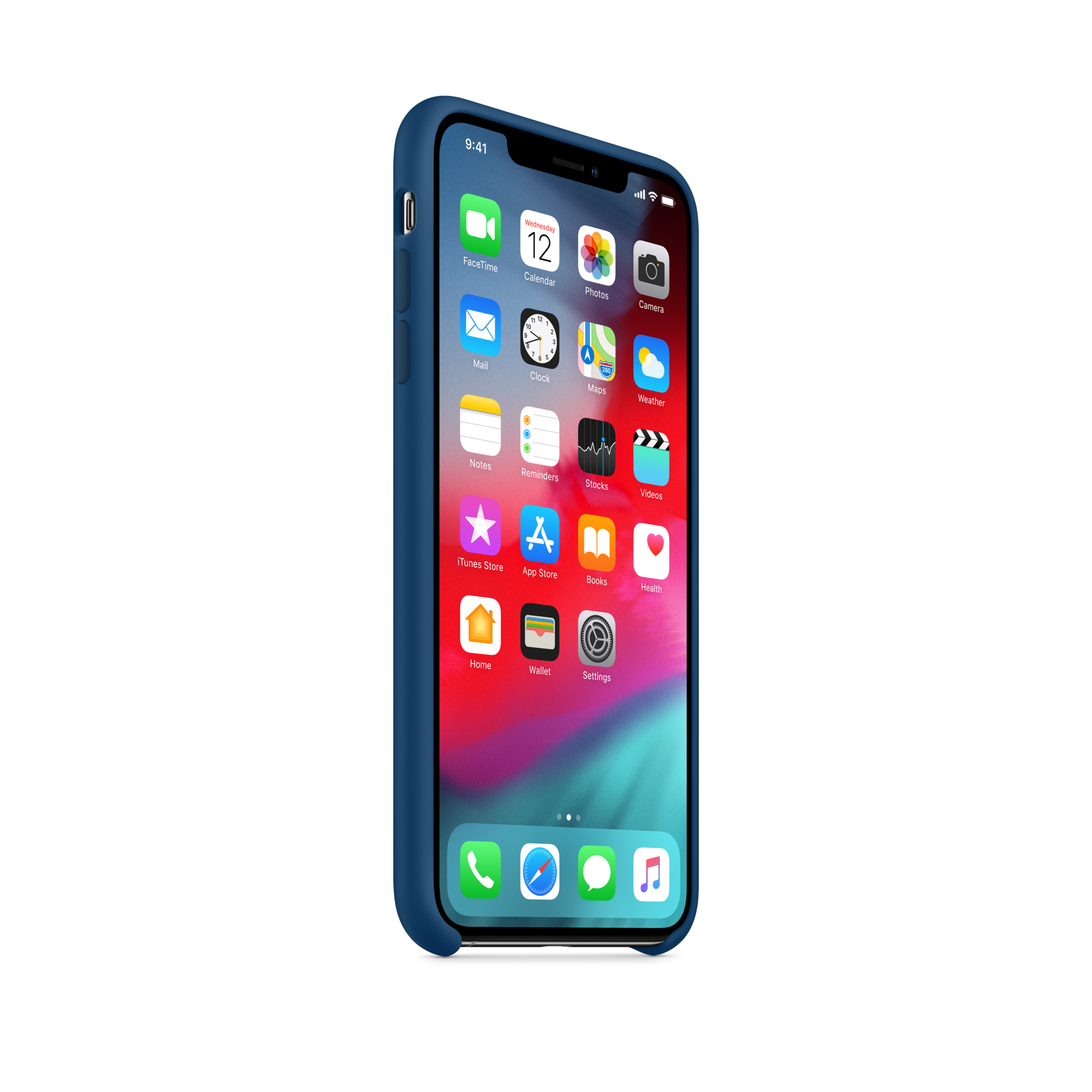iPhone XS Max Silicone Case — Blue Horizon