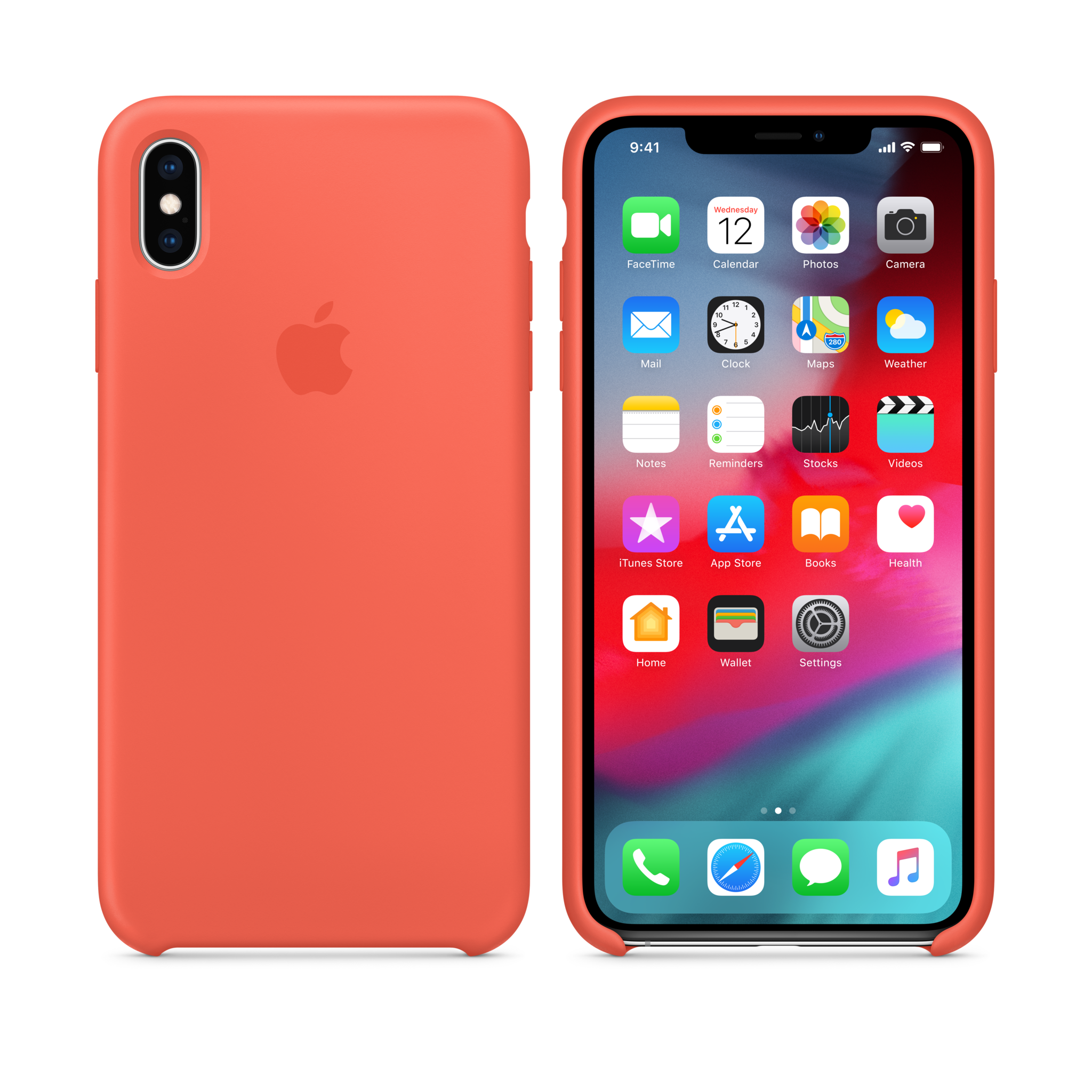 iPhone XS Max Silicone Case — Nectarine