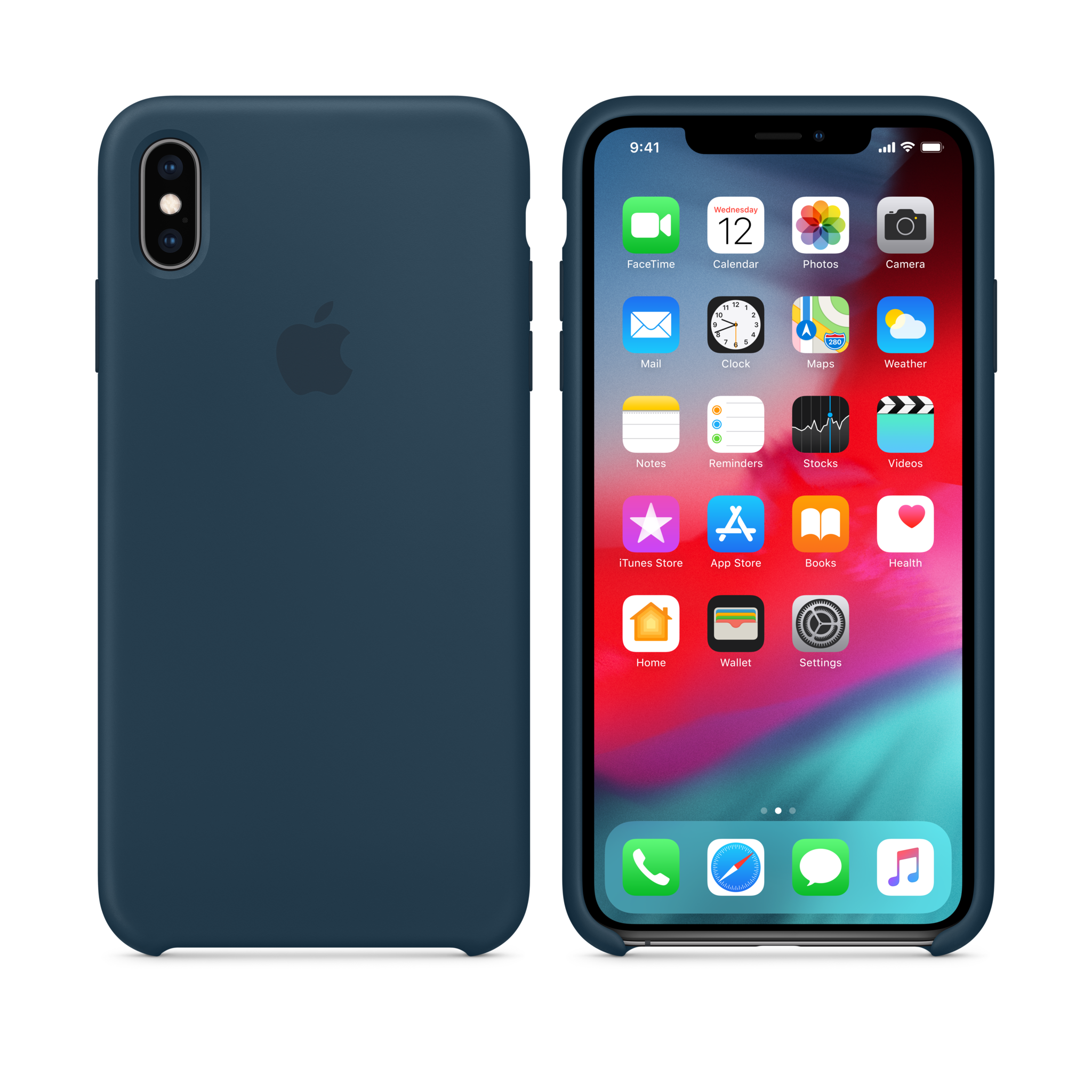 iPhone XS Max Silicone Case — Pacific Green
