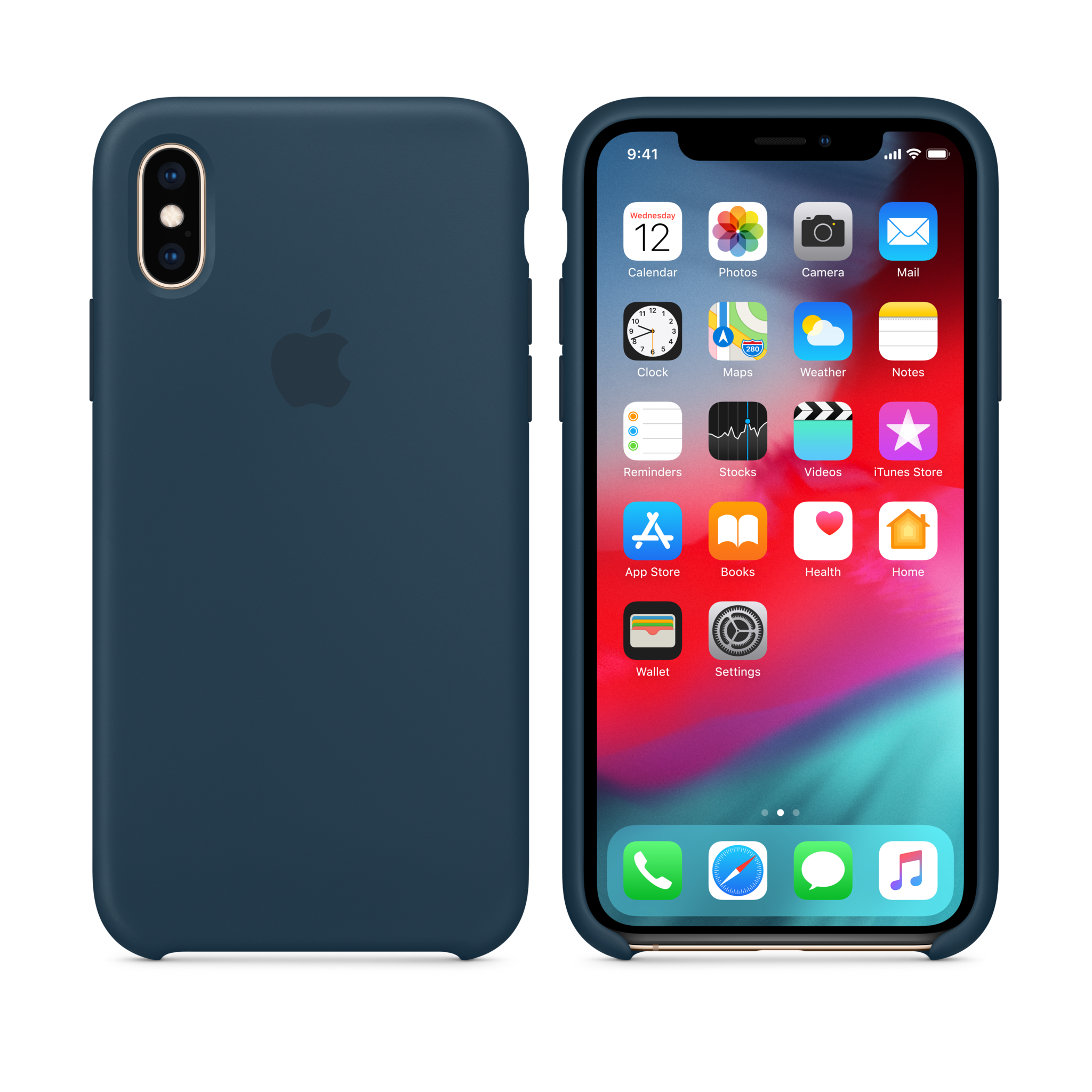 iPhone XS Silicone Case — Pacific Green
