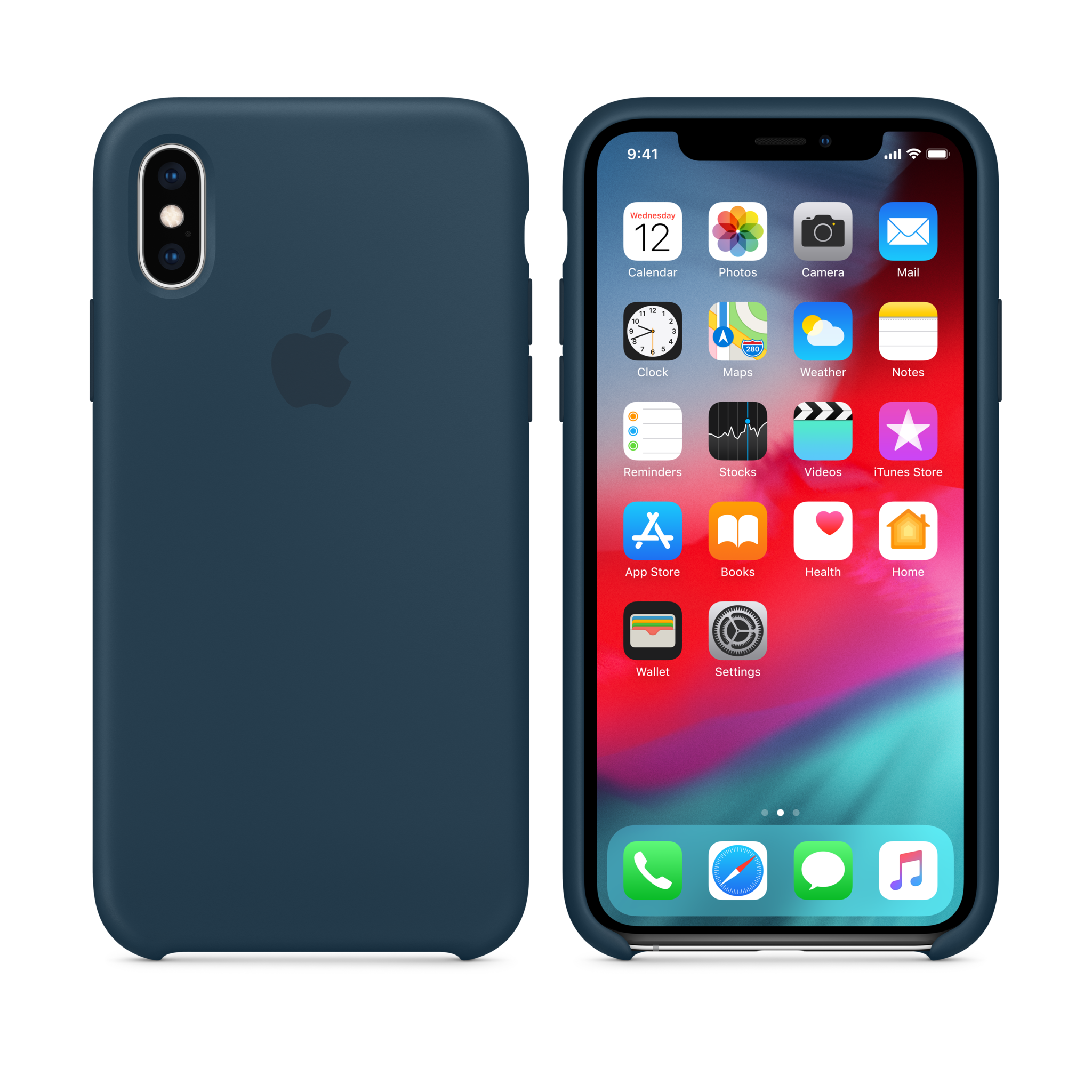 iPhone XS Silicone Case — Pacific Green