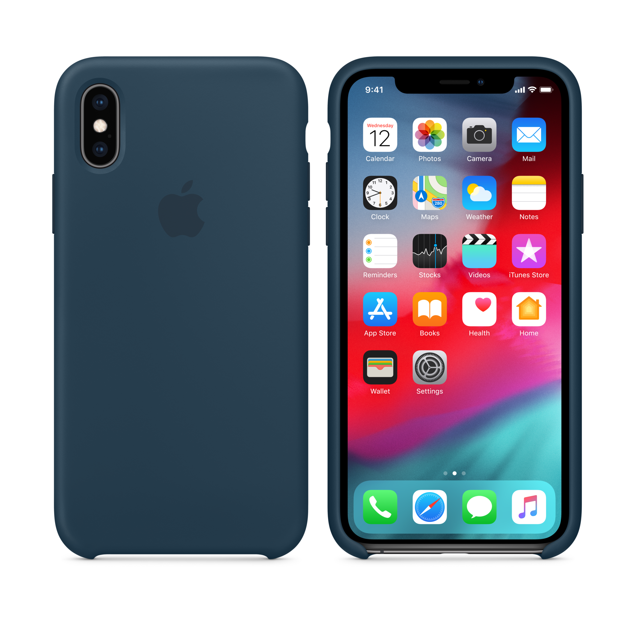 iPhone XS Silicone Case — Pacific Green
