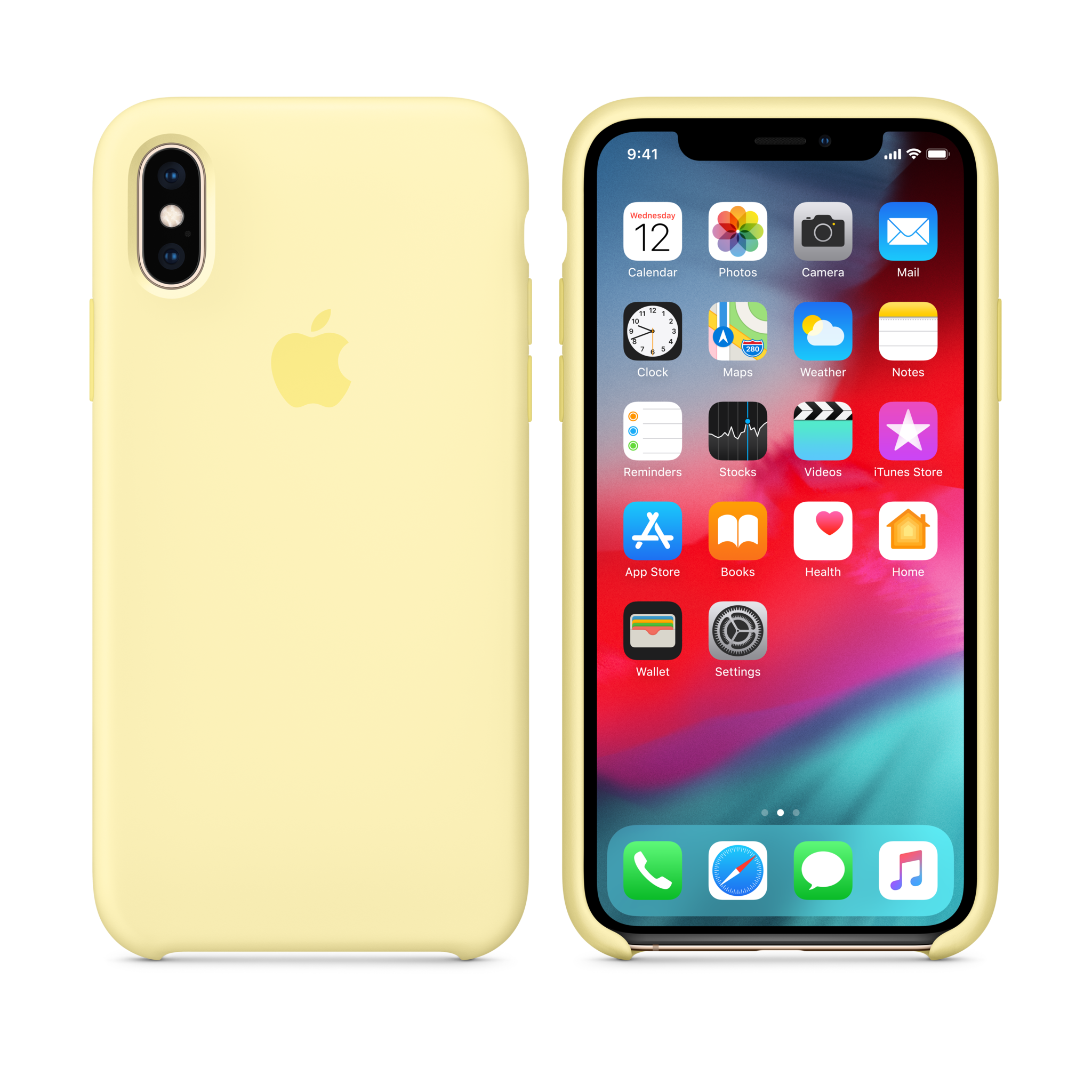 iPhone XS Silicone Case — Mellow Yellow