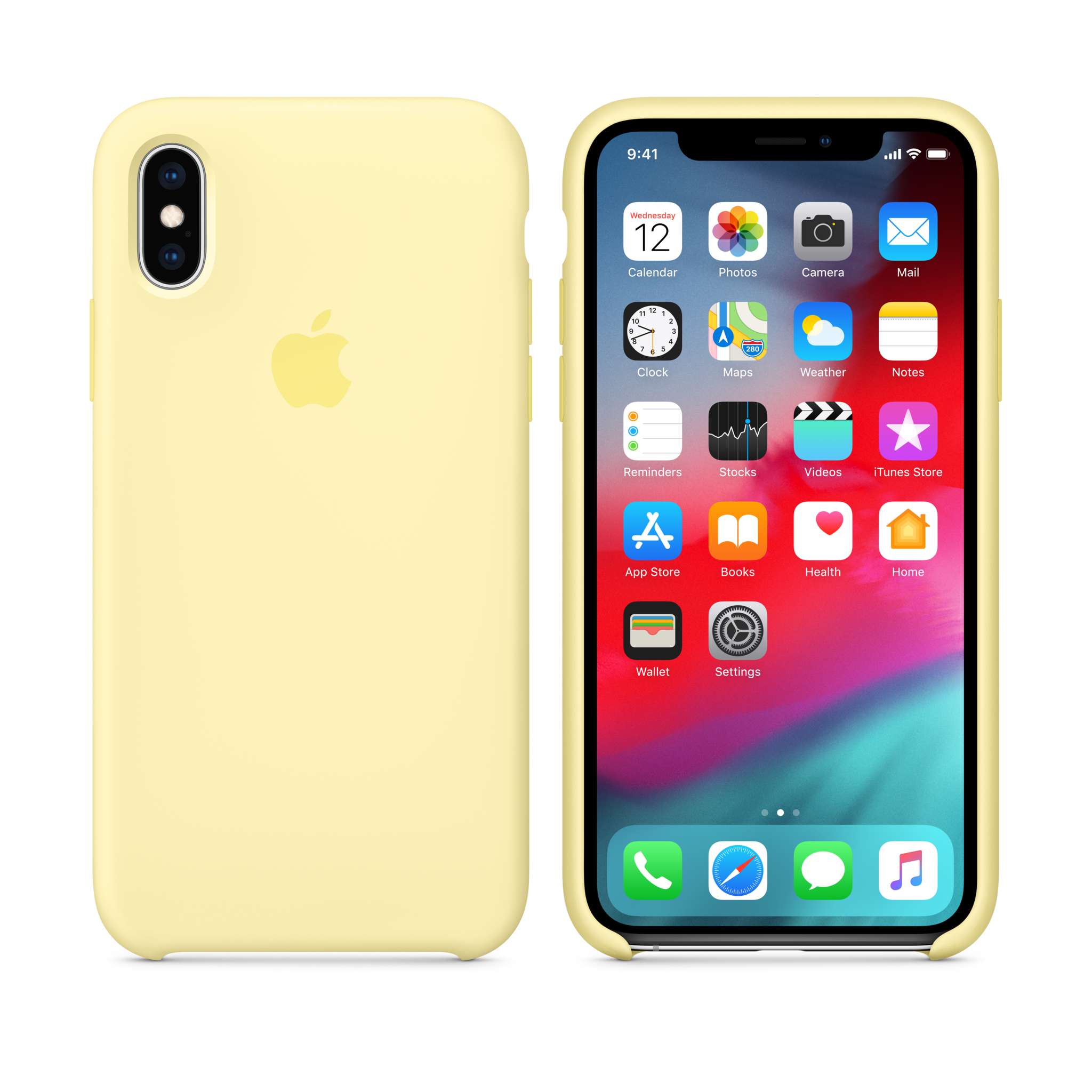 iPhone XS Silicone Case — Mellow Yellow