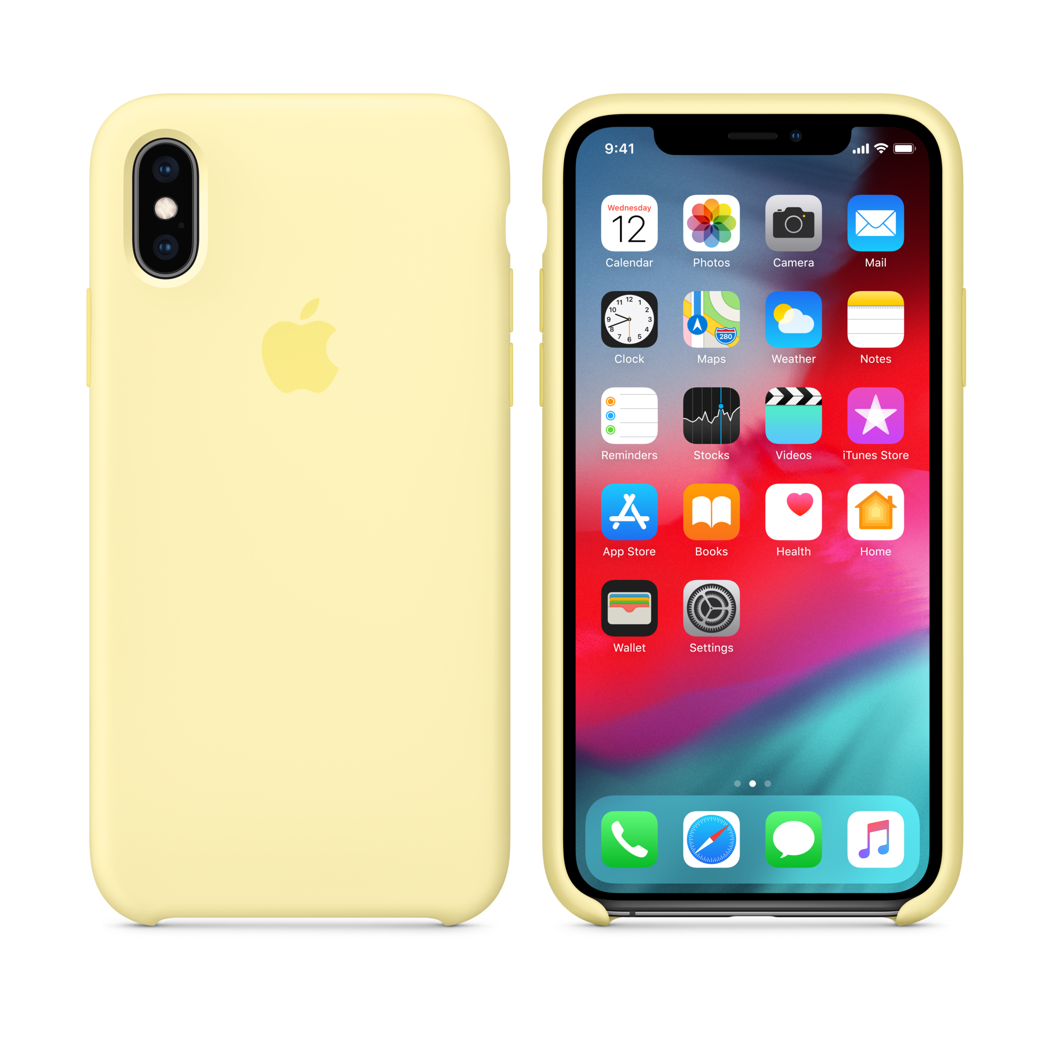 iPhone XS Silicone Case — Mellow Yellow