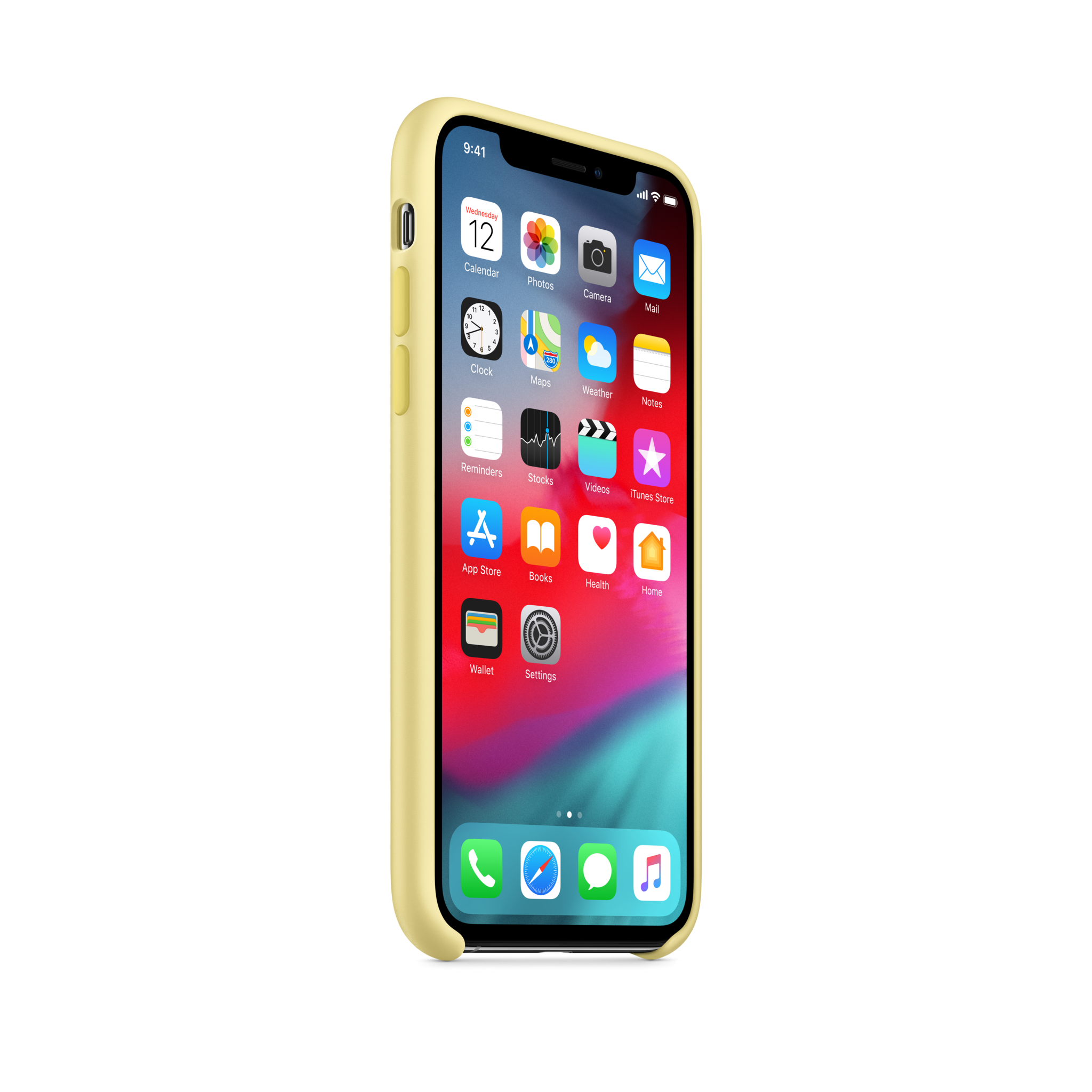 iPhone XS Silicone Case — Mellow Yellow