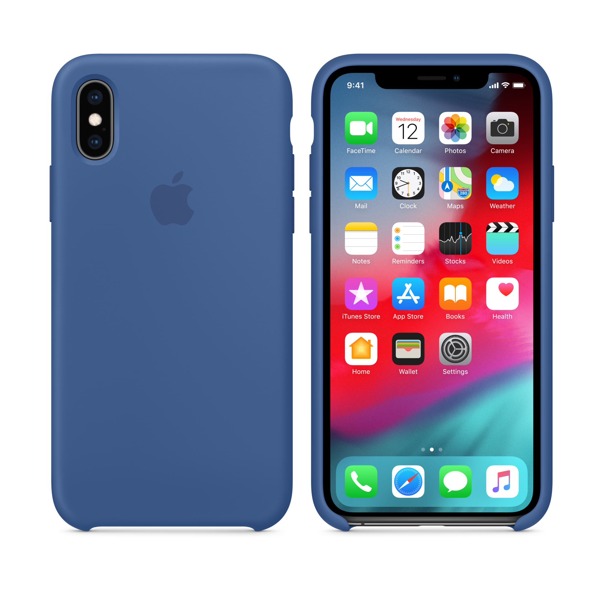 iPhone XS Silicone Case — Delft Blue