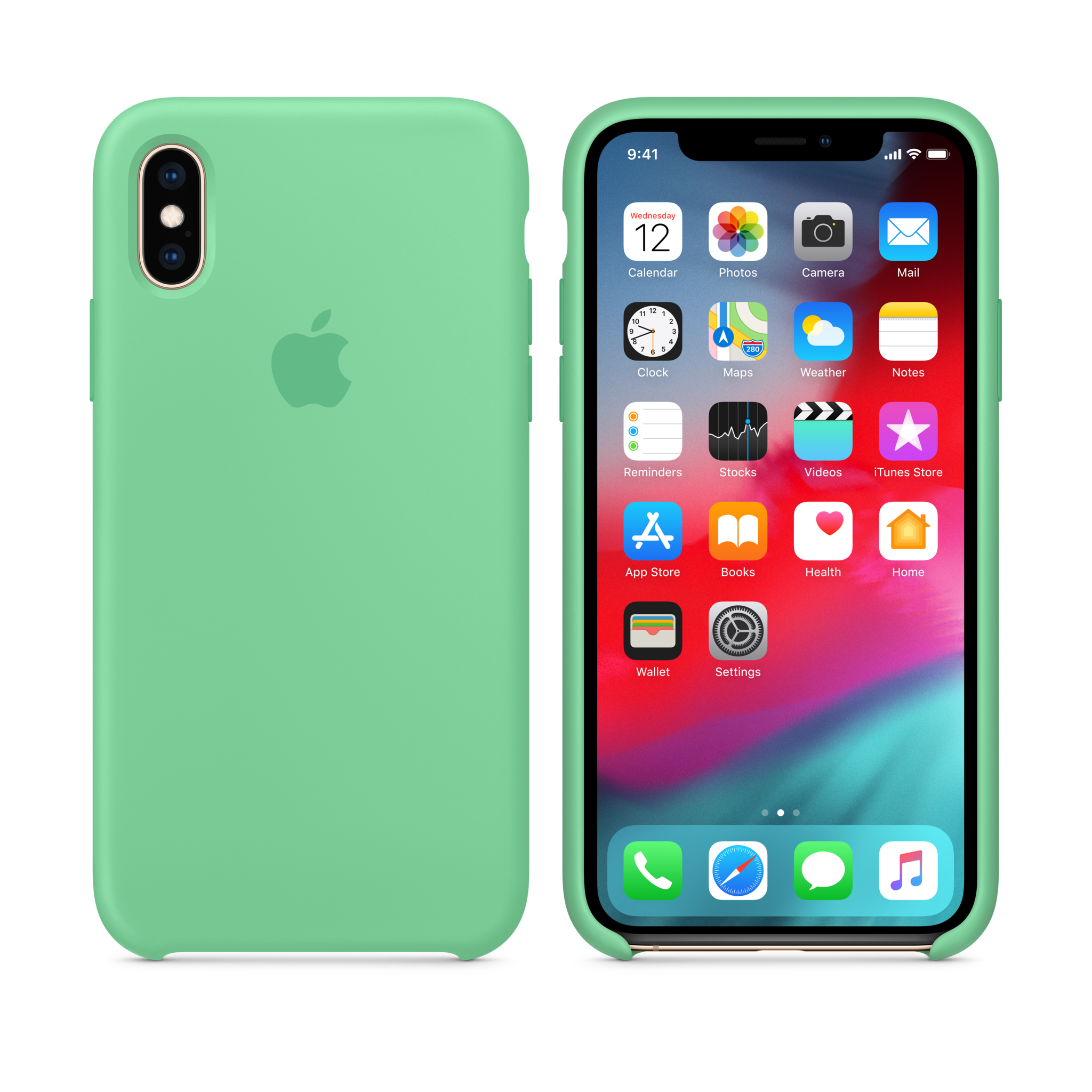 iPhone XS Silicone Case — Spearmint