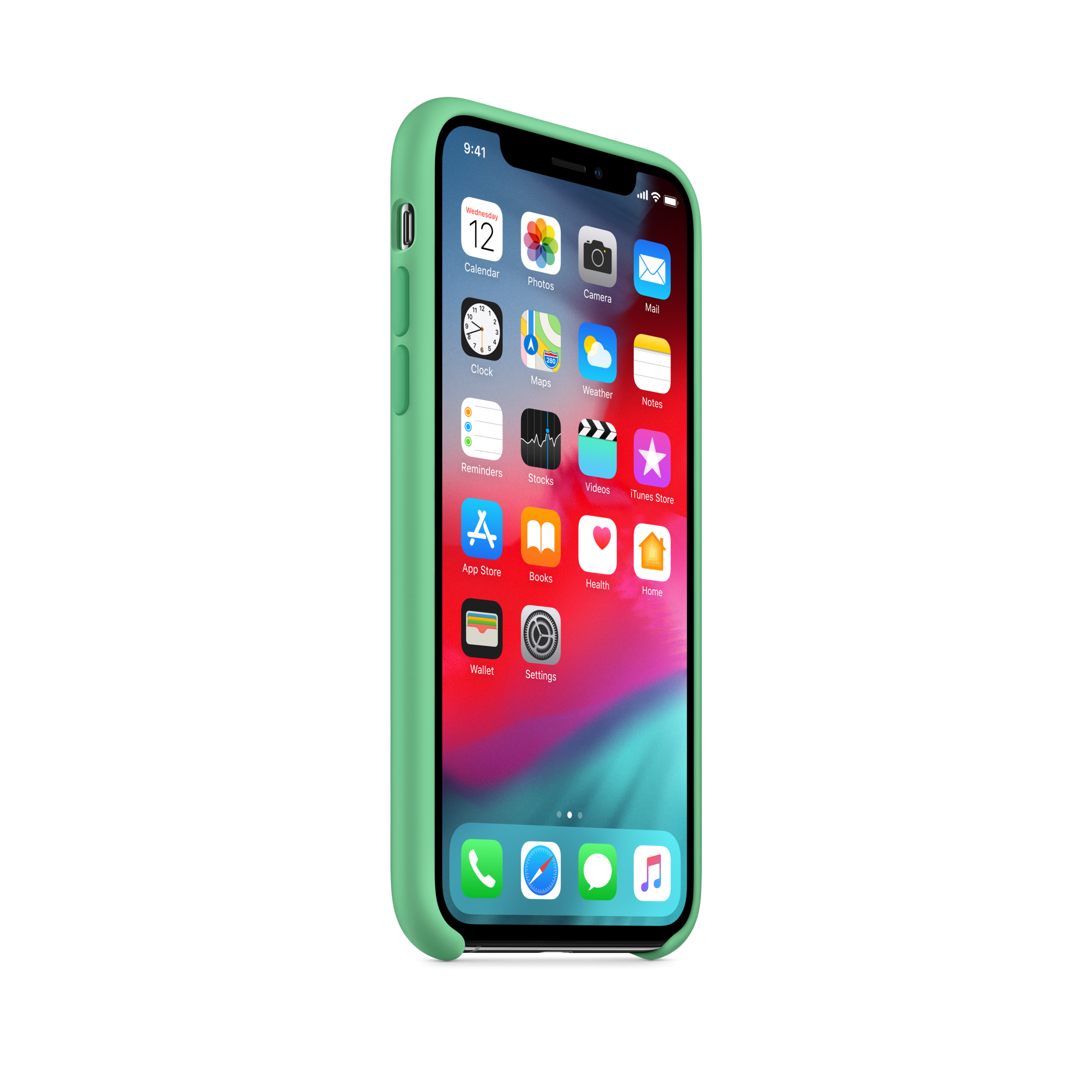 iPhone XS Silicone Case — Spearmint