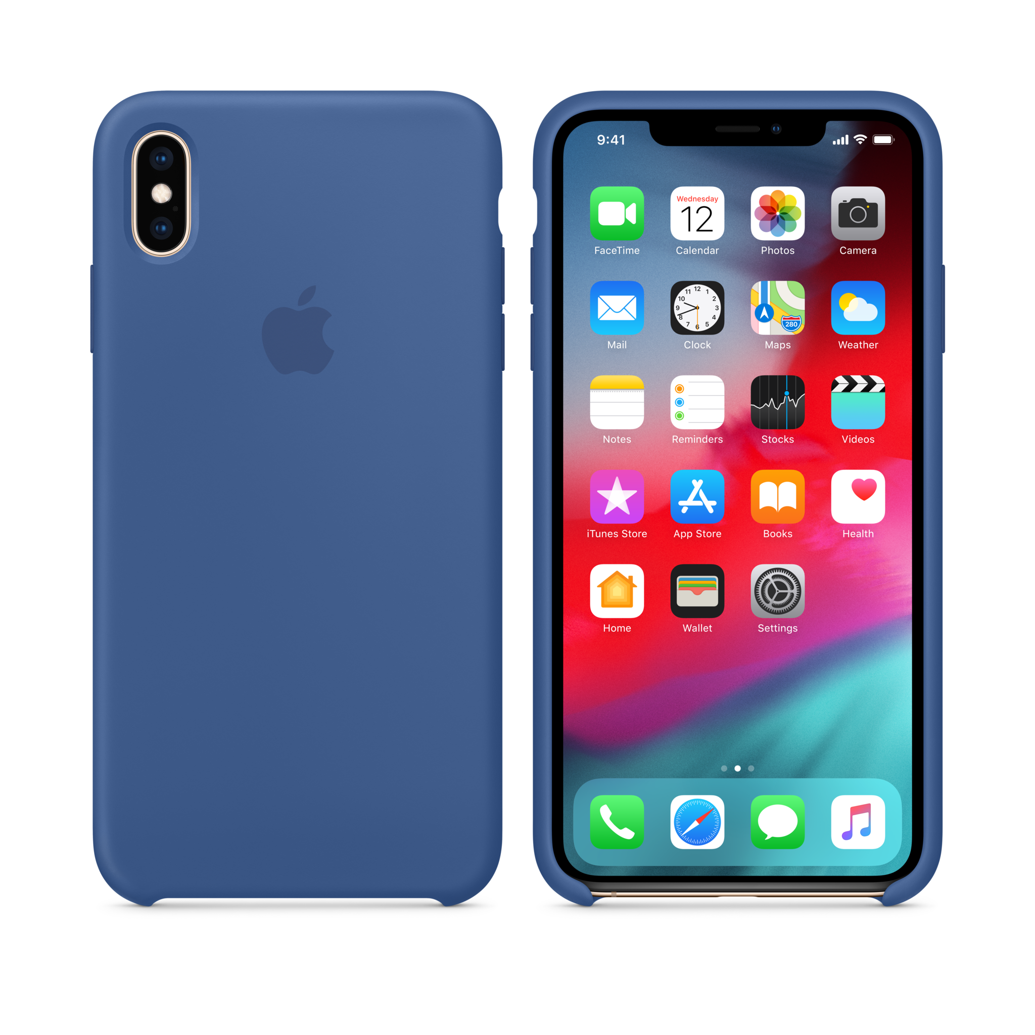 iPhone XS Max Silicone Case — Delft Blue