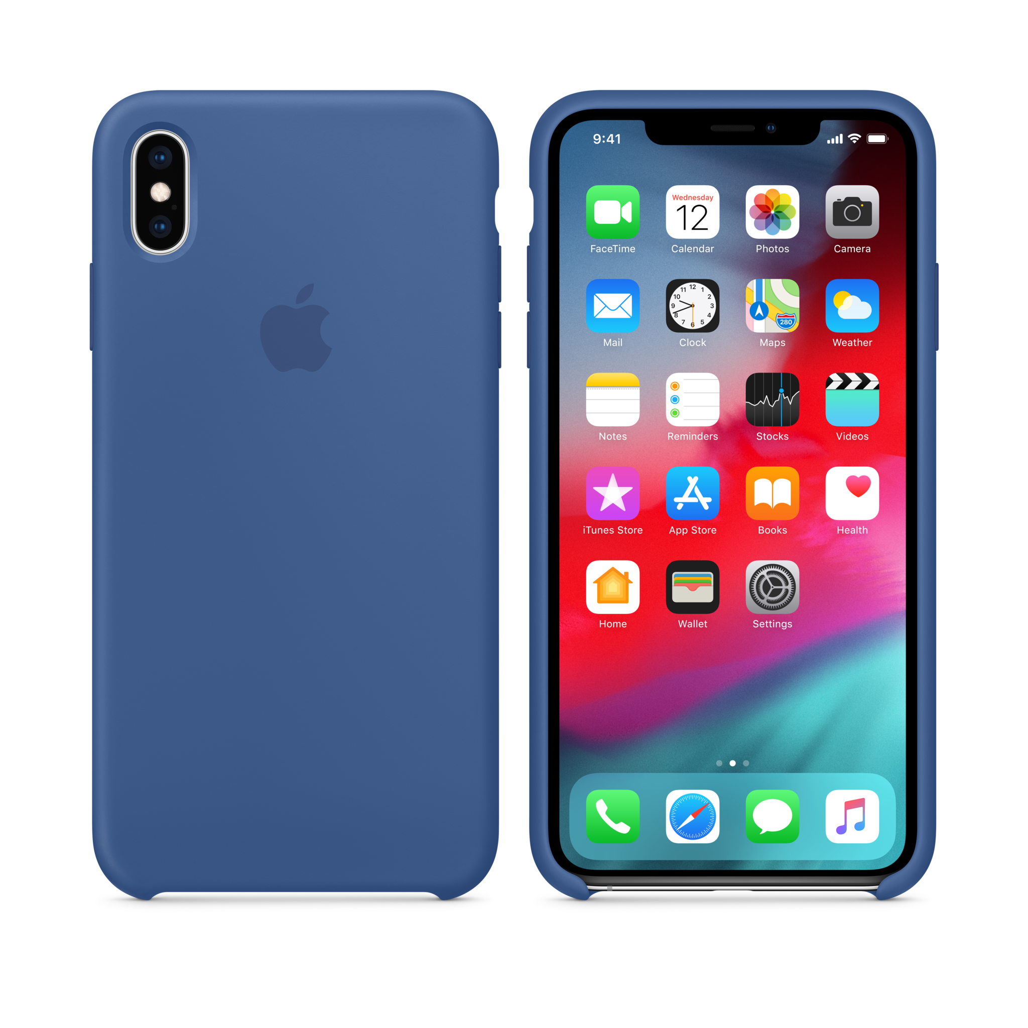 iPhone XS Max Silicone Case — Delft Blue