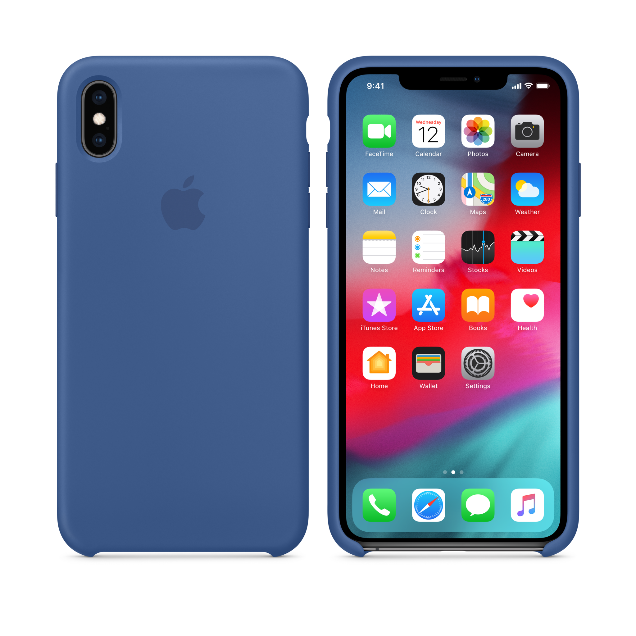 iPhone XS Max Silicone Case — Delft Blue