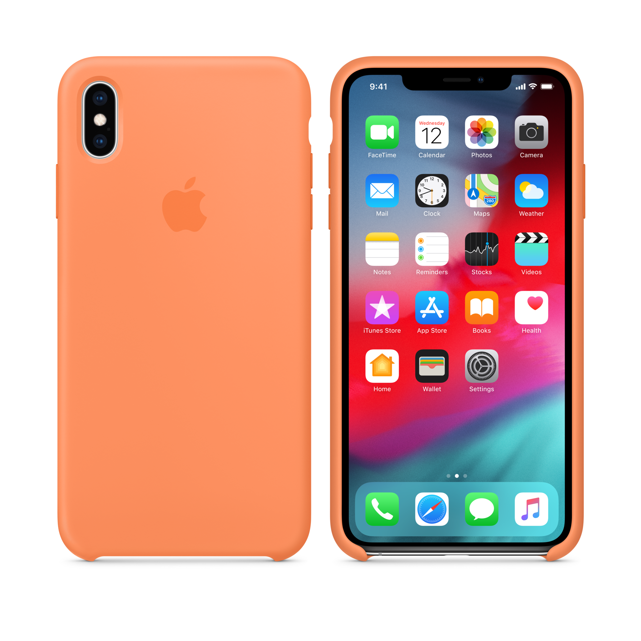 iPhone XS Max Silicone Case — Papaya