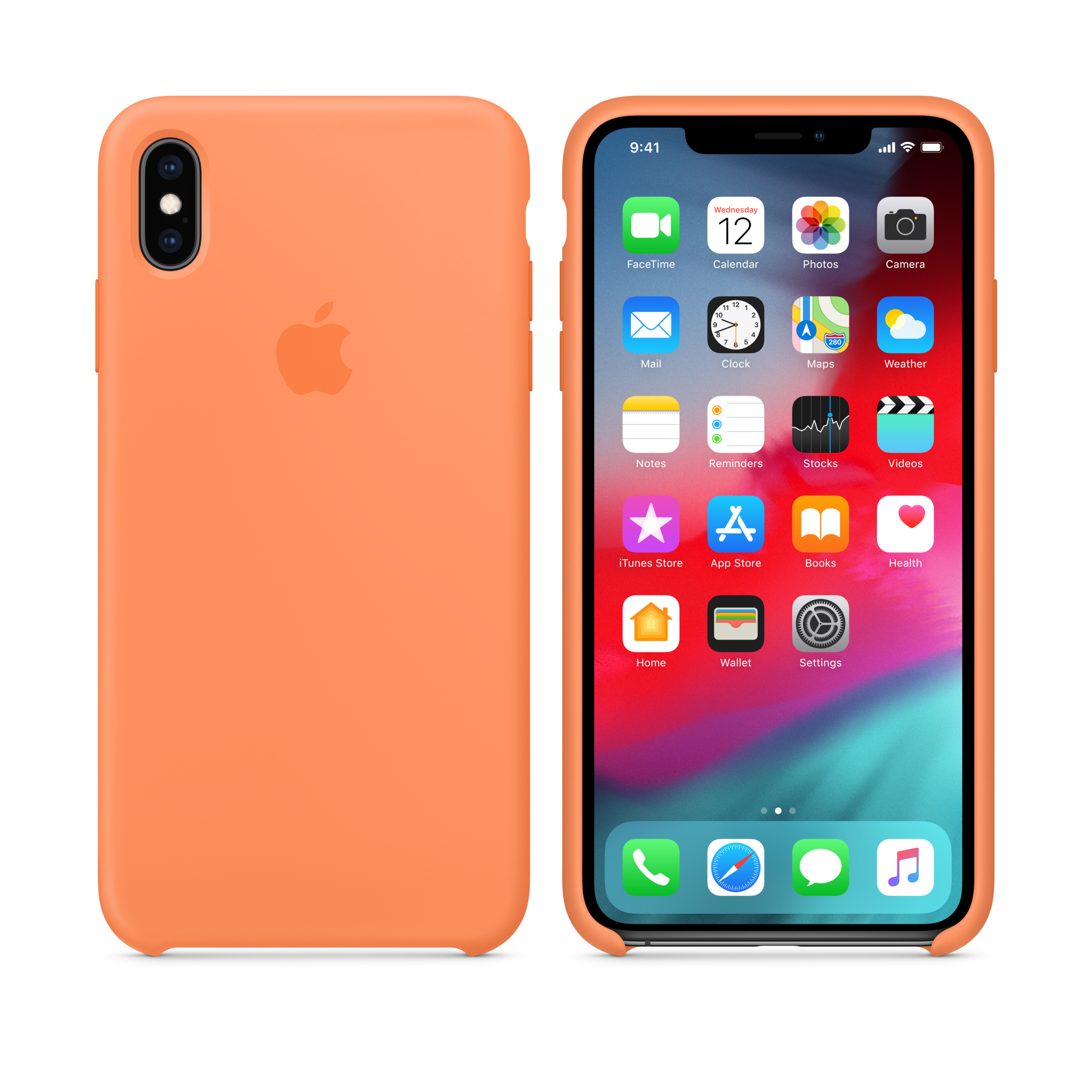 iPhone XS Max Silicone Case — Papaya