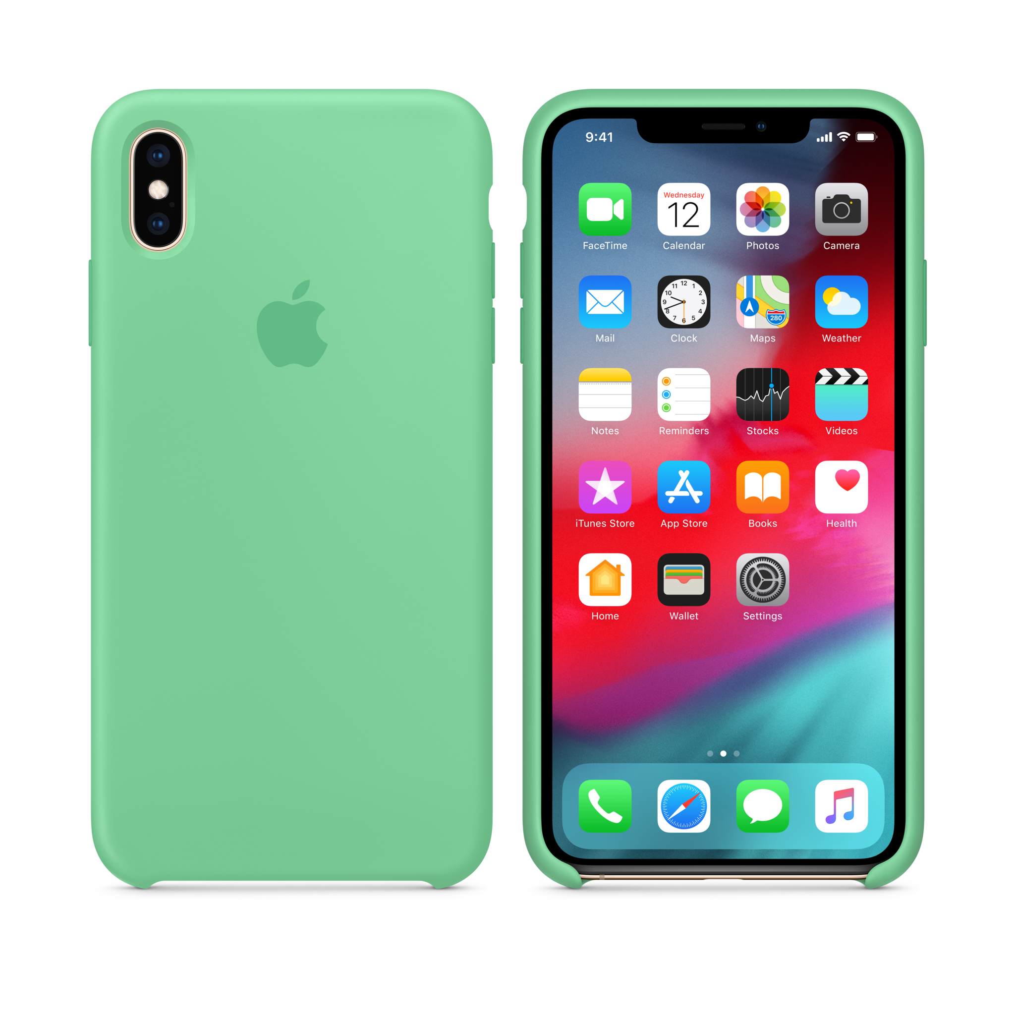 iPhone XS Max Silicone Case — Spearmint