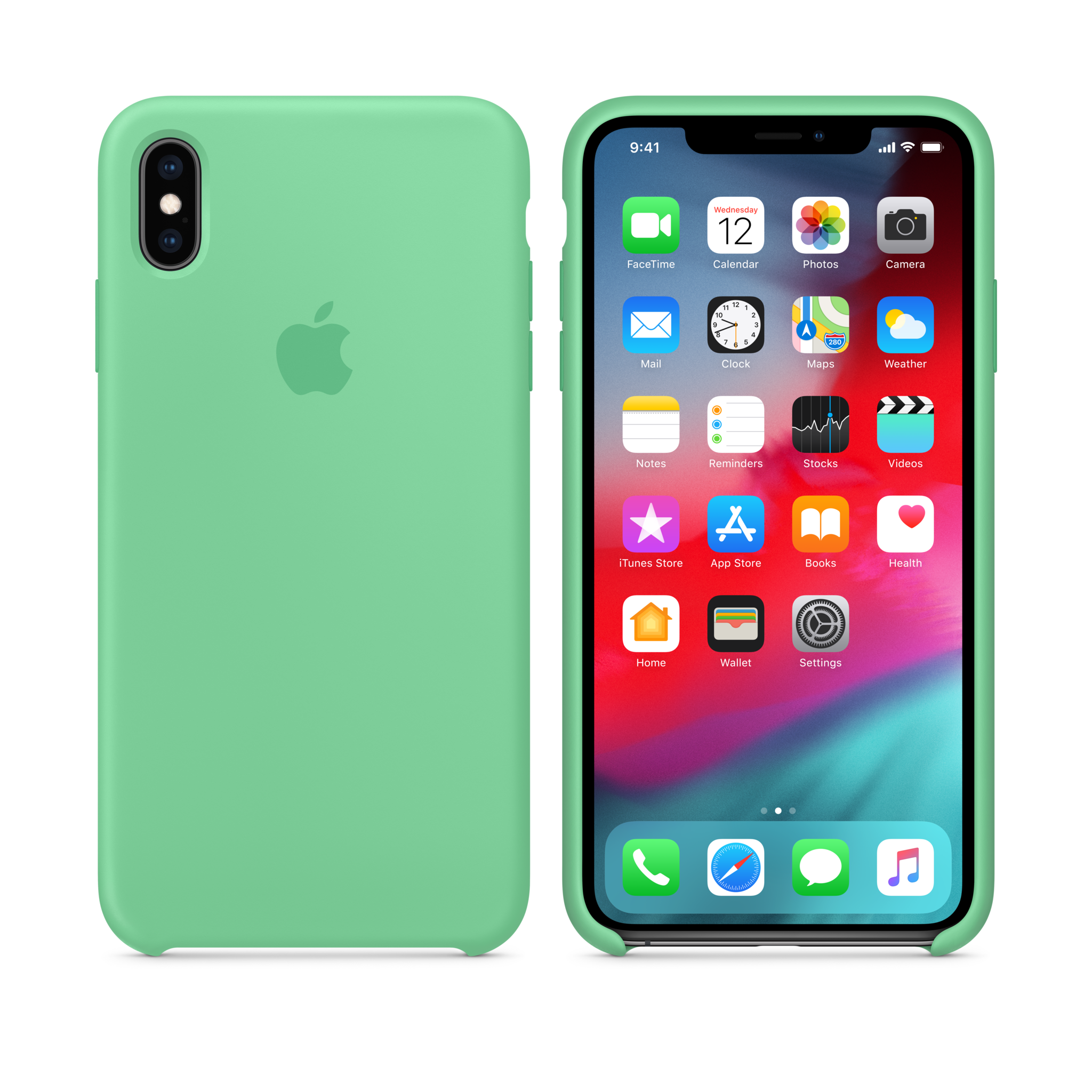 iPhone XS Max Silicone Case — Spearmint