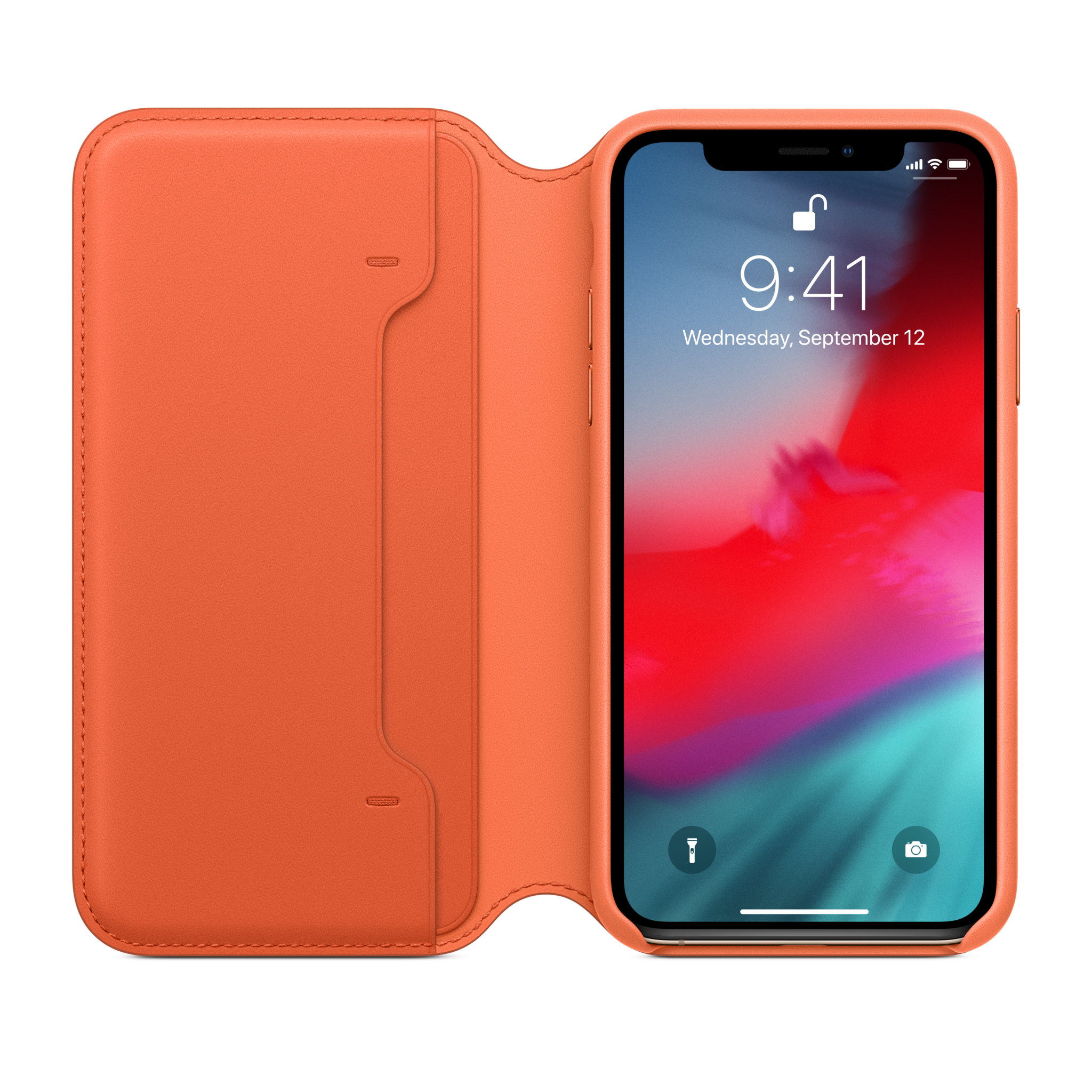 iPhone XS Leather Folio — Sunset