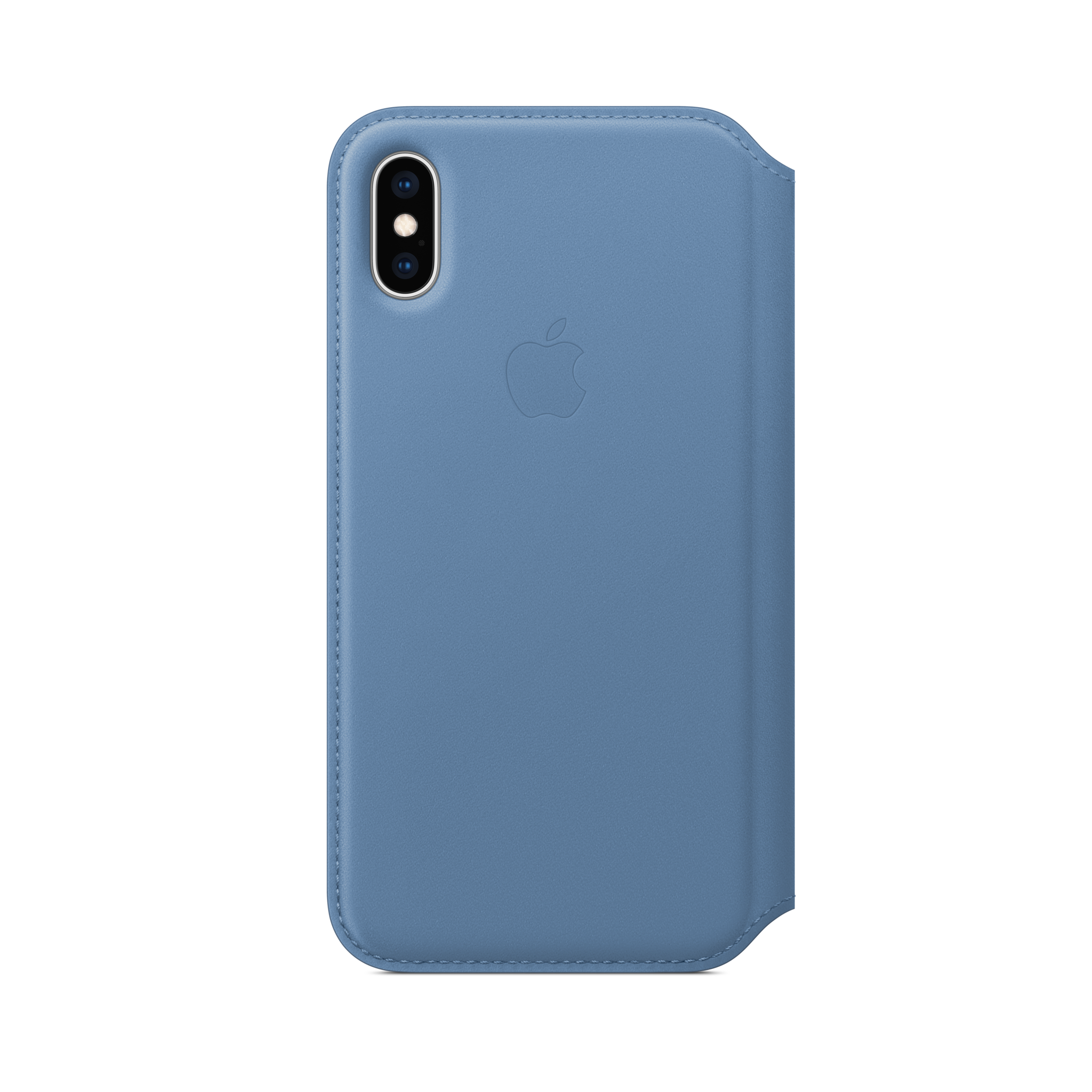 iPhone XS Leather Folio — Cornflower