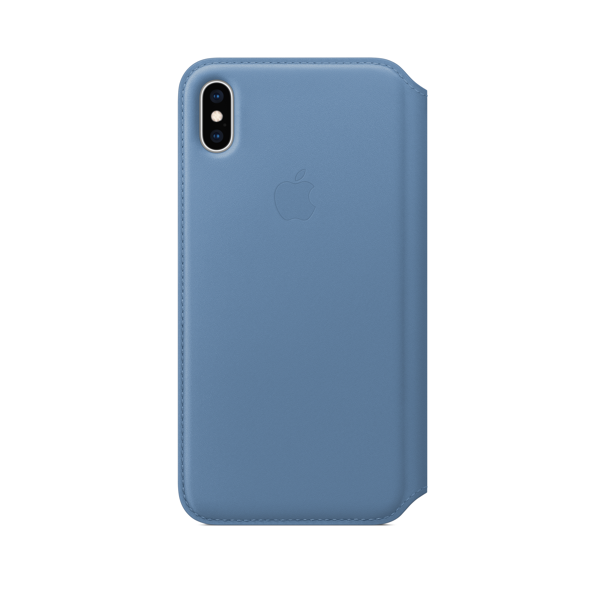 iPhone XS Max Leather Folio — Cornflower