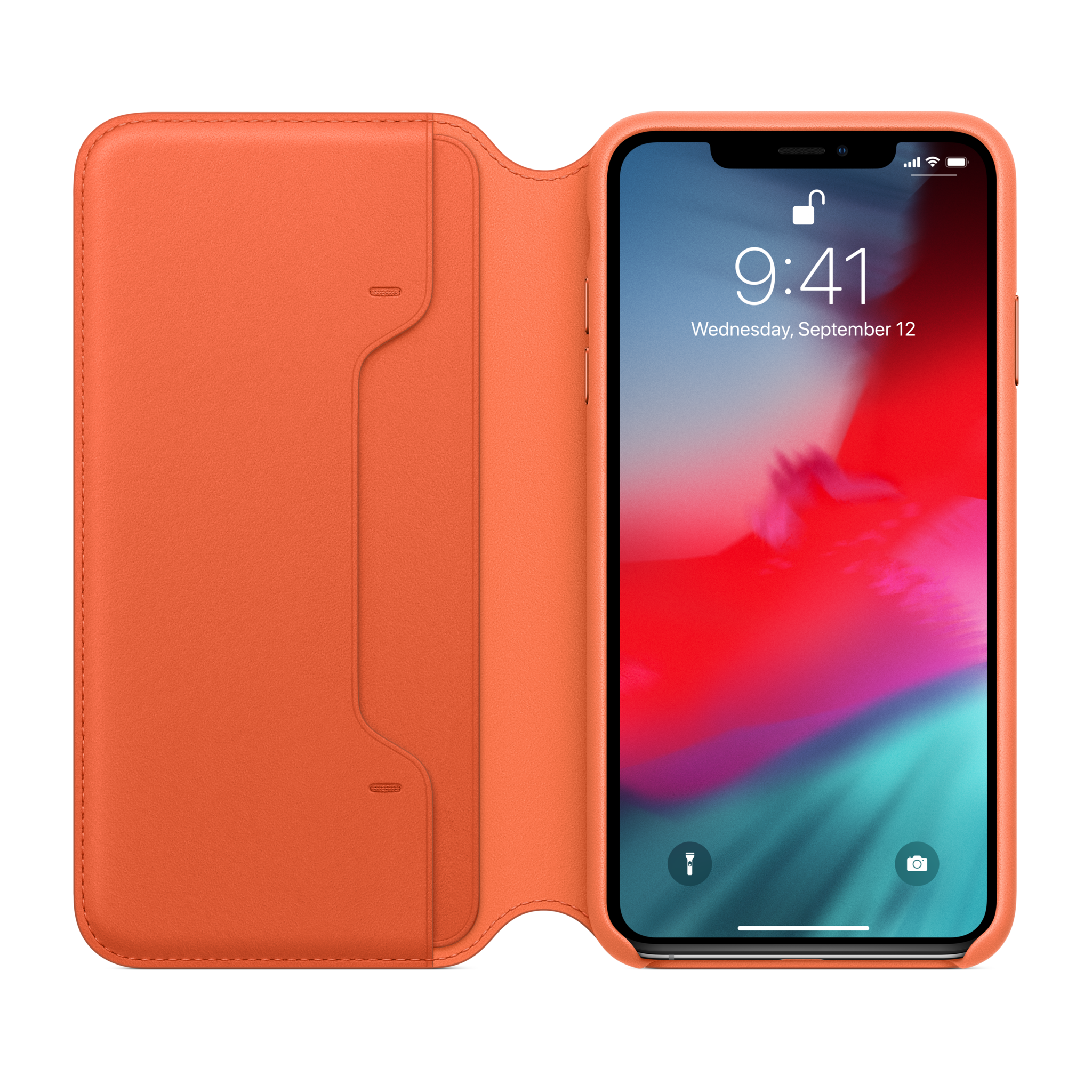 iPhone XS Max Leather Folio — Sunset