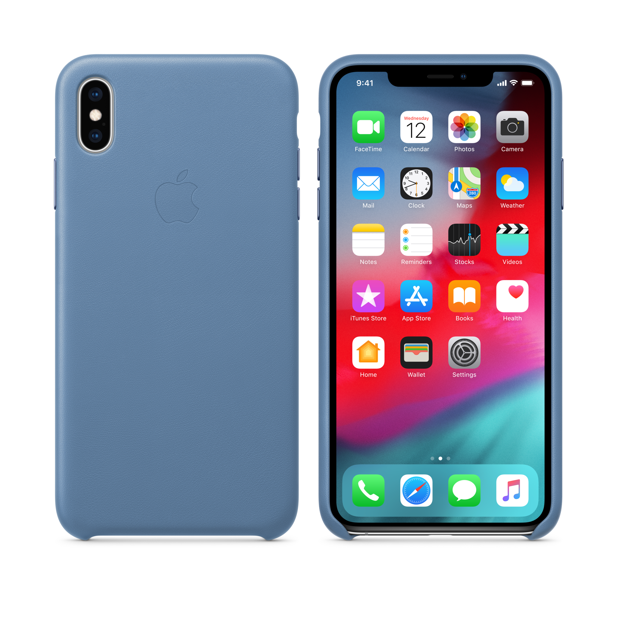 iPhone XS Max Leather Case — Cornflower