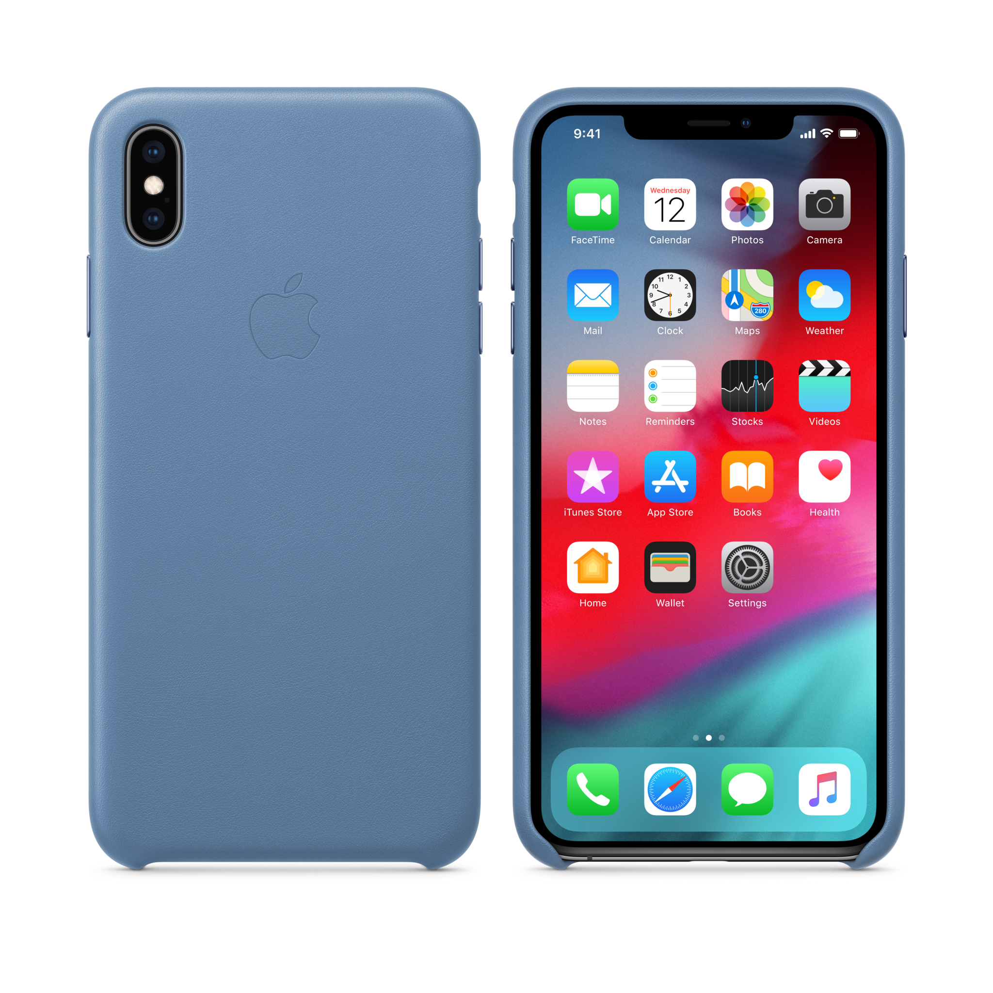 iPhone XS Max Leather Case — Cornflower