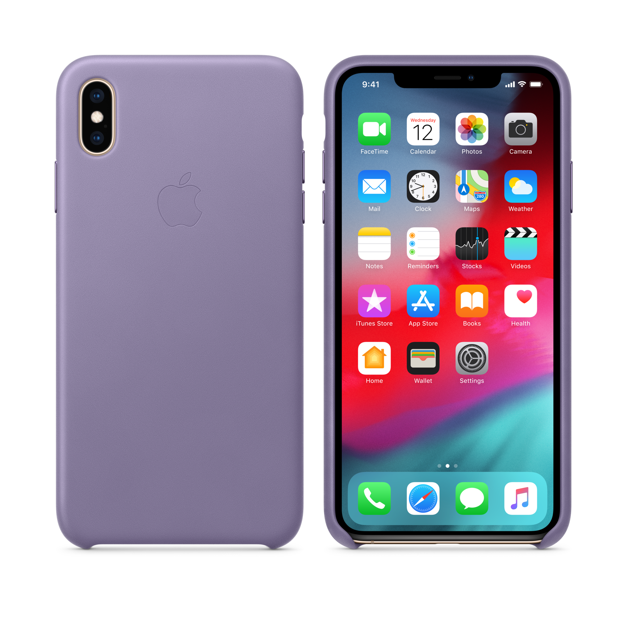 iPhone XS Max Leather Case — Lilac