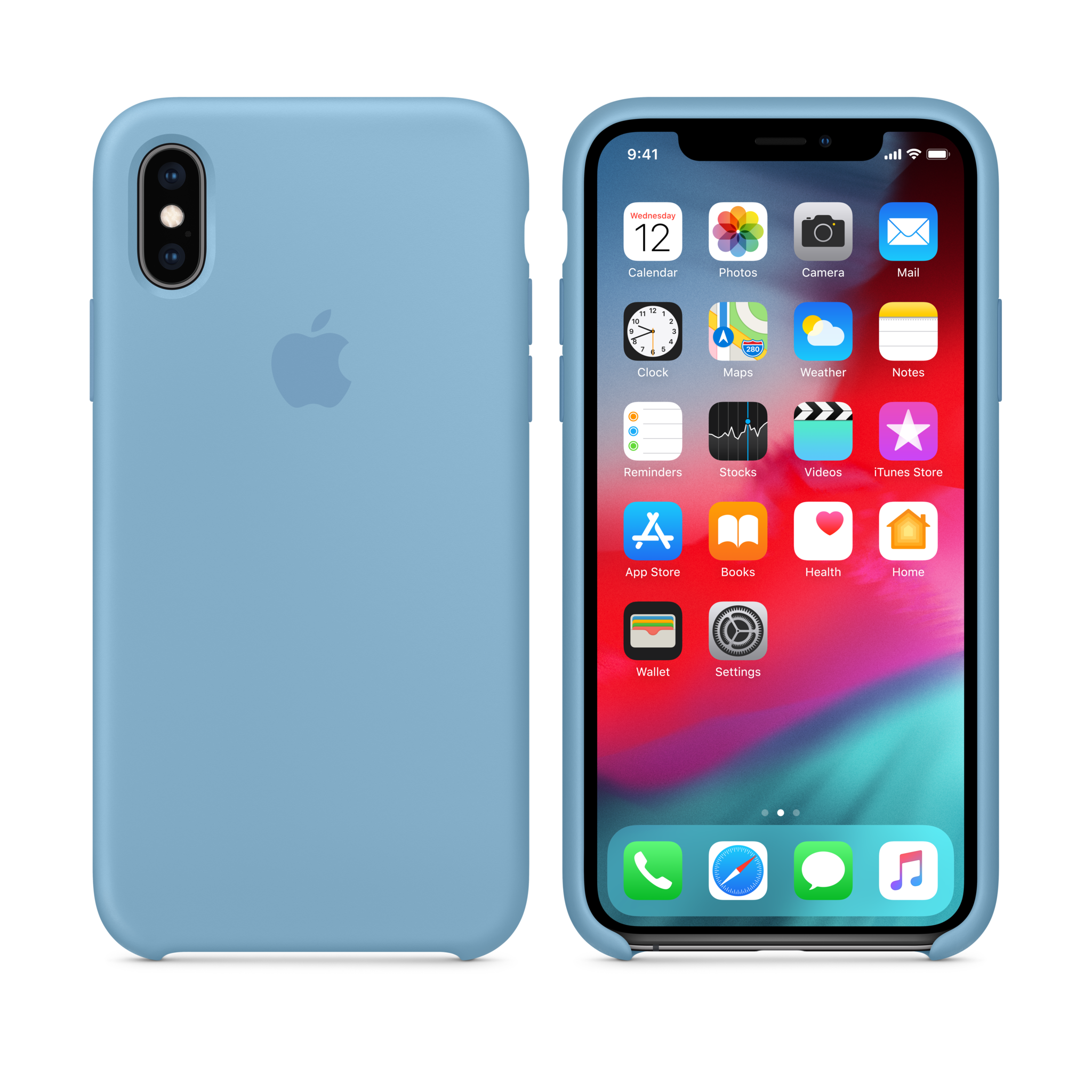 iPhone XS Silicone Case — Cornflower