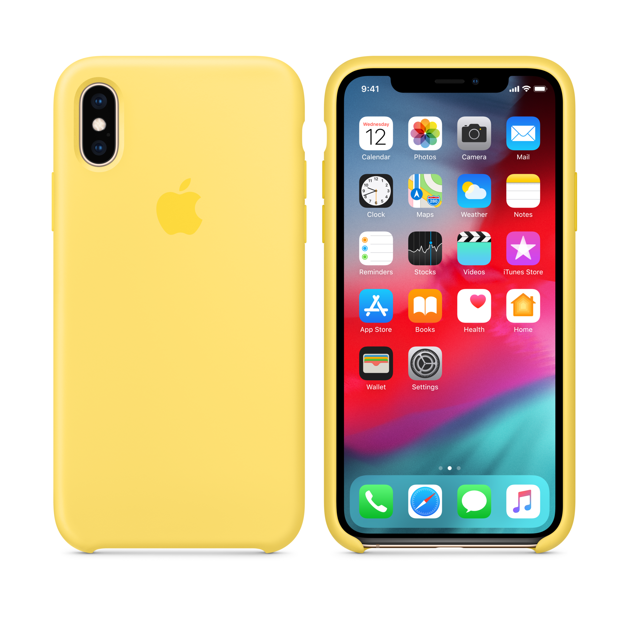 iPhone XS Silicone Case — Canary Yellow