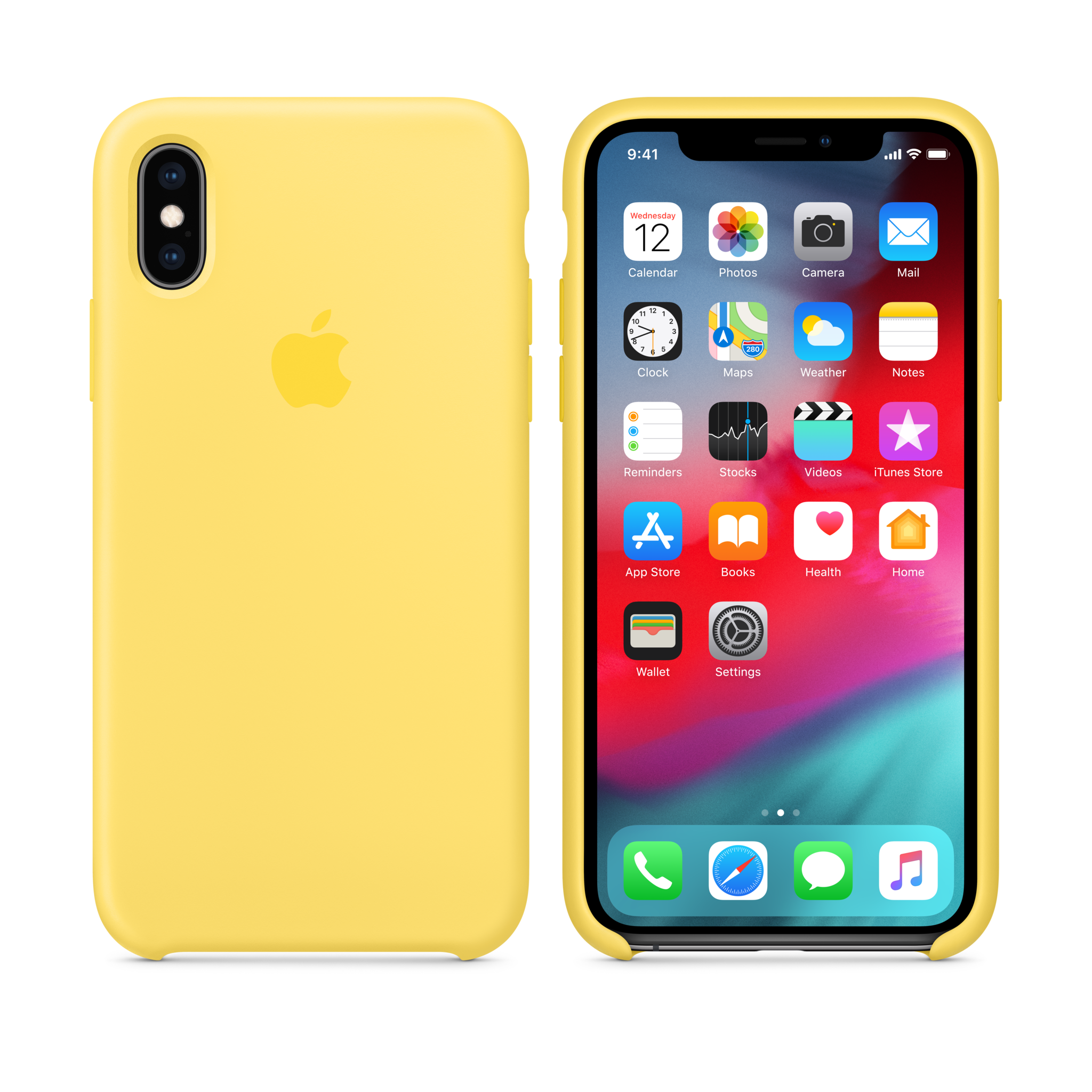 iPhone XS Silicone Case — Canary Yellow