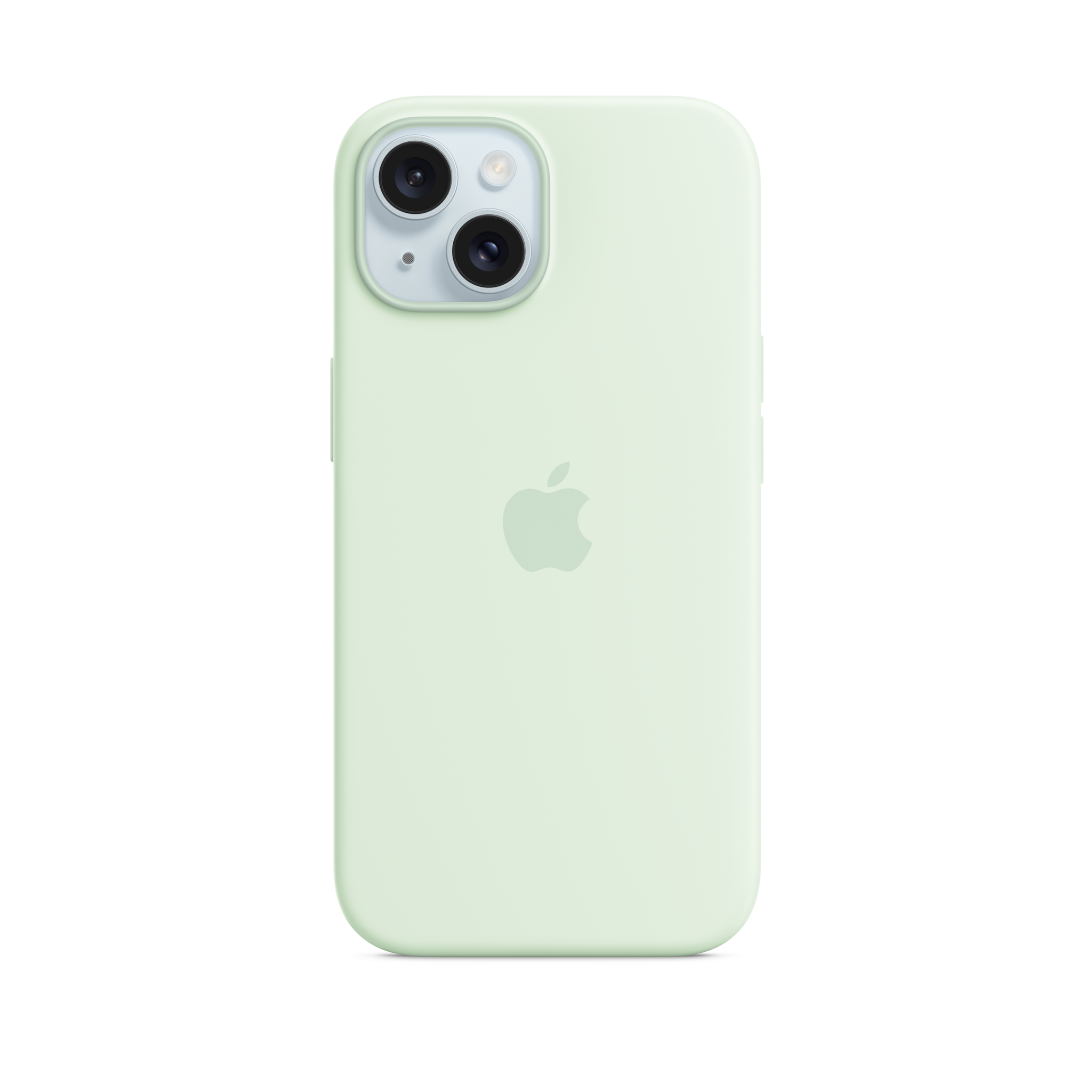 iPhone 15 Silicone Case with MagSafe — Soft Mint