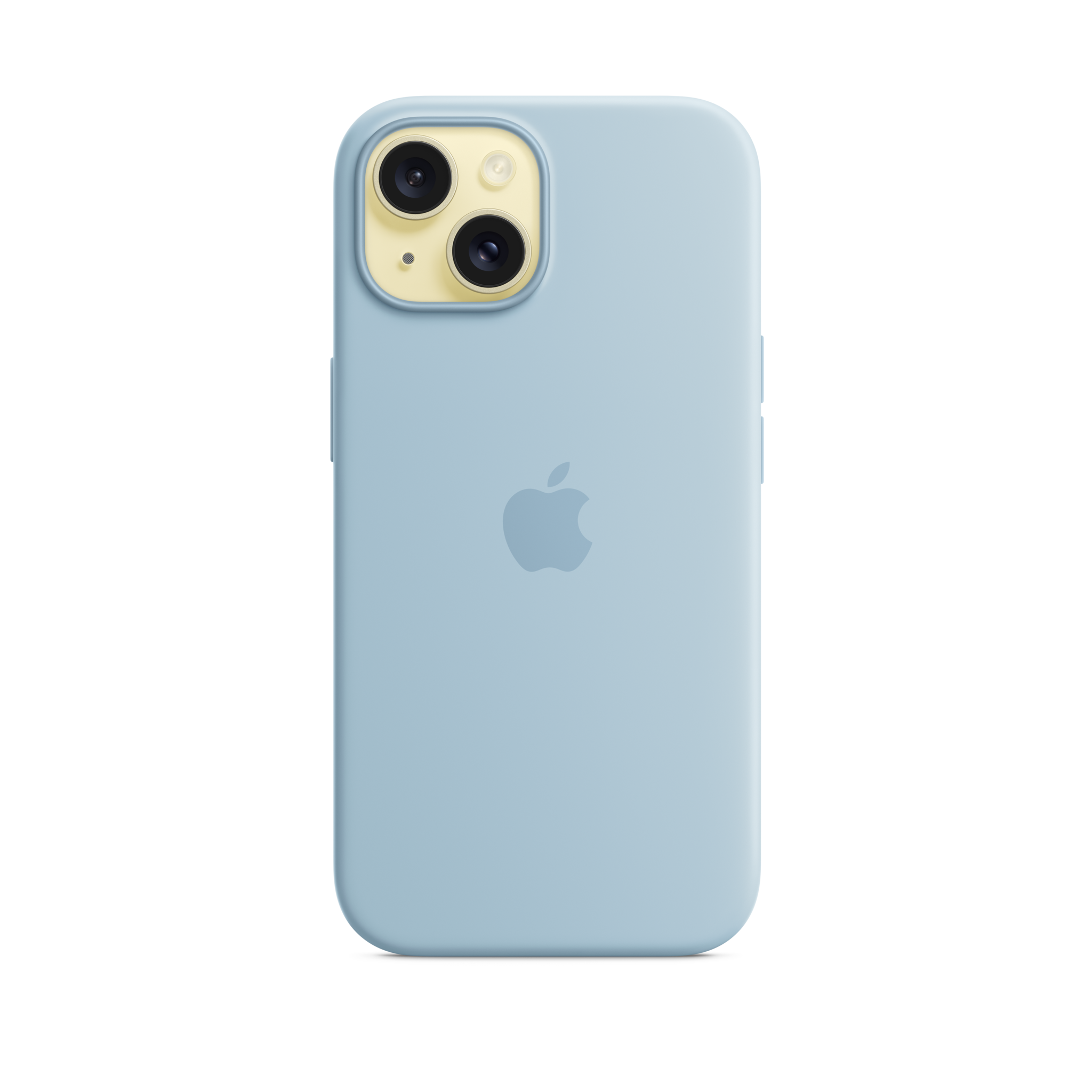 iPhone 15 Silicone Case with MagSafe — Light Blue