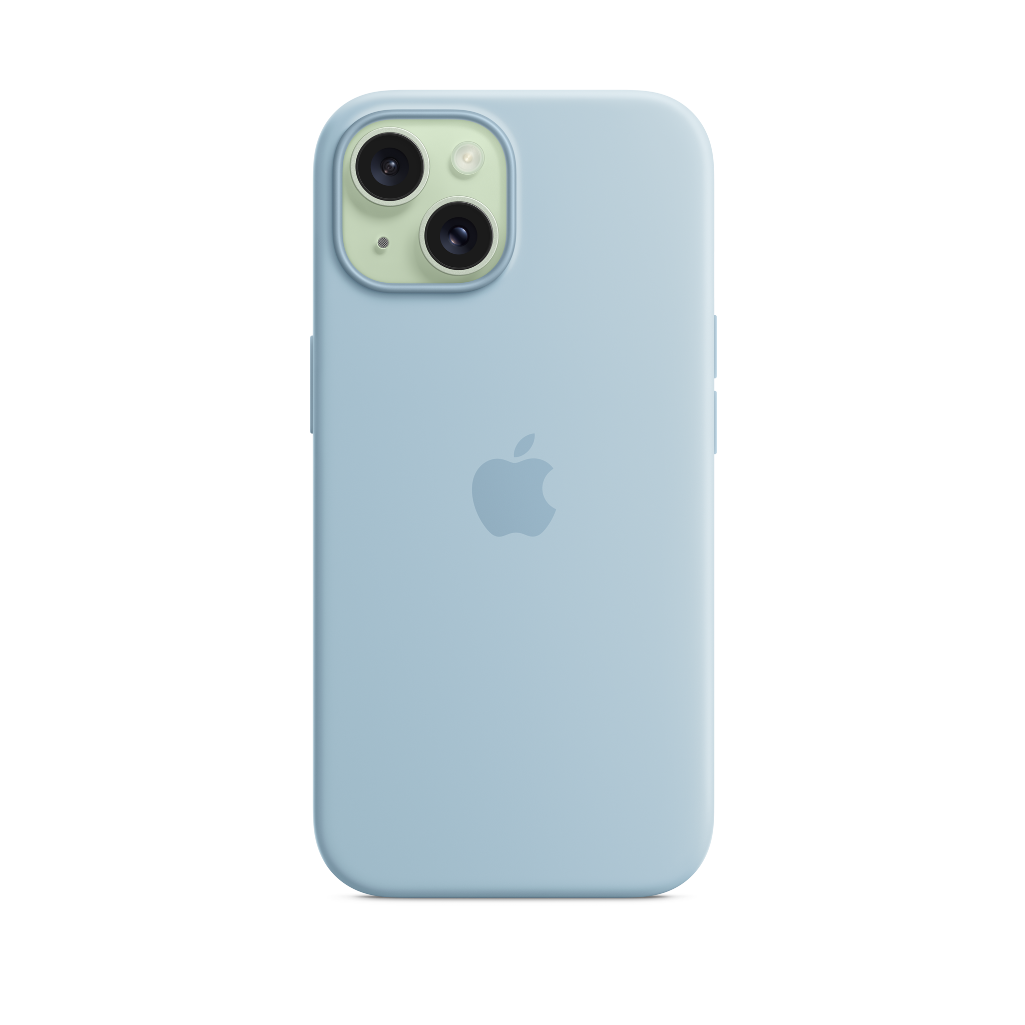 iPhone 15 Silicone Case with MagSafe — Light Blue