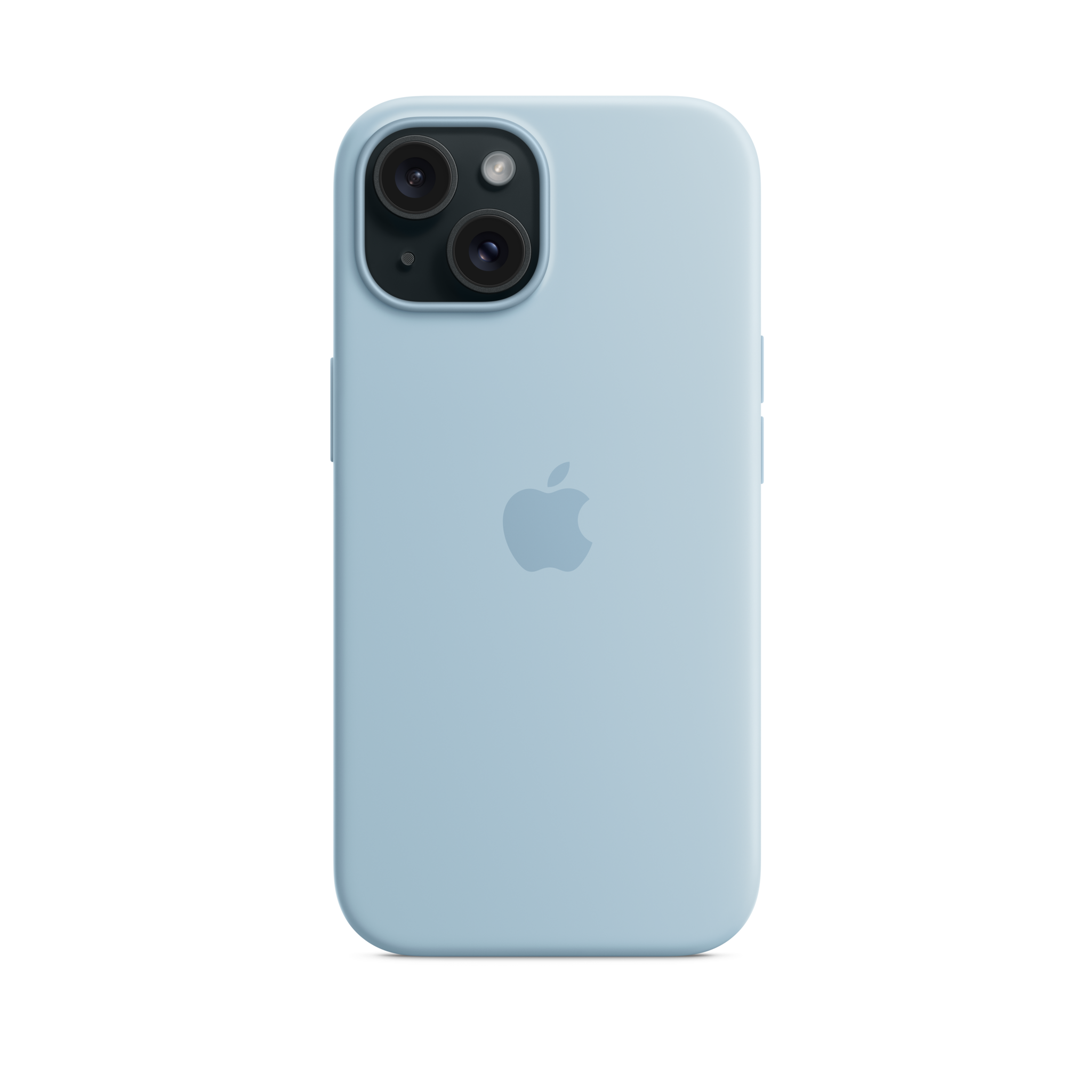 iPhone 15 Silicone Case with MagSafe — Light Blue