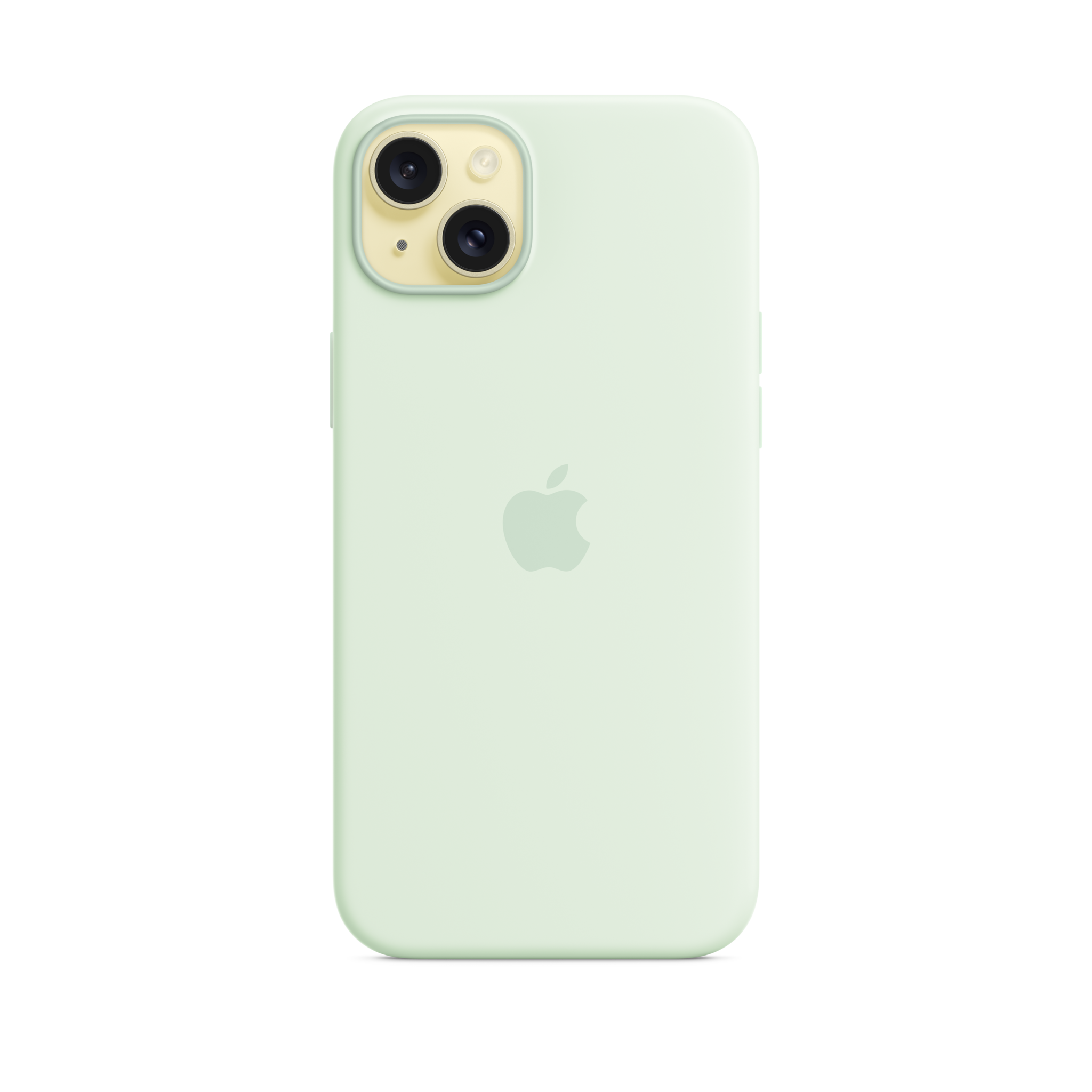 iPhone 15 Plus Silicone Case with MagSafe — Soft Mint