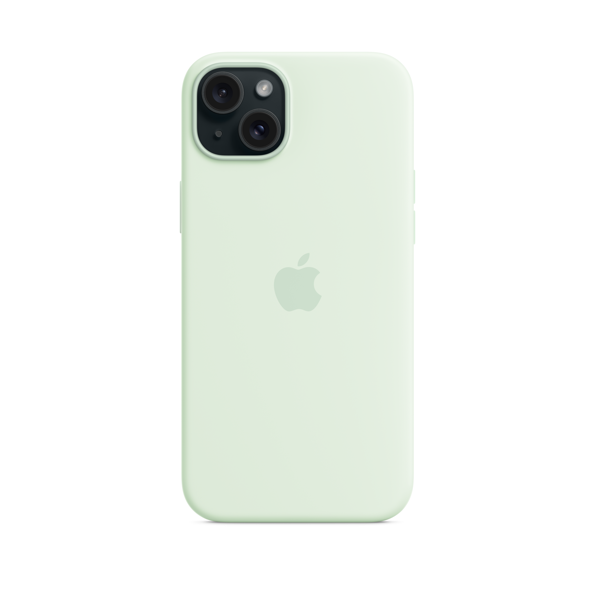 iPhone 15 Plus Silicone Case with MagSafe — Soft Mint