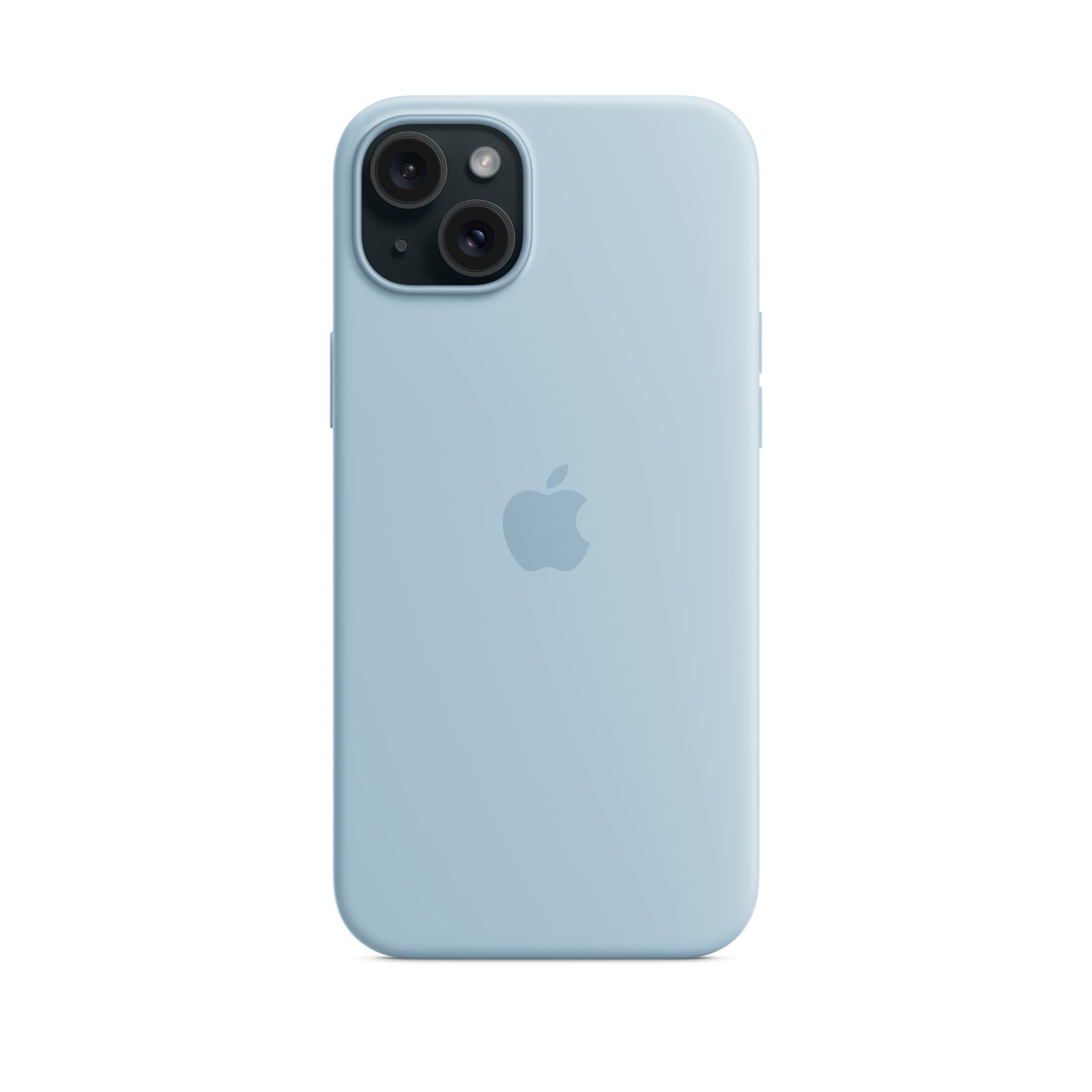 iPhone 15 Plus Silicone Case with MagSafe — Light Blue
