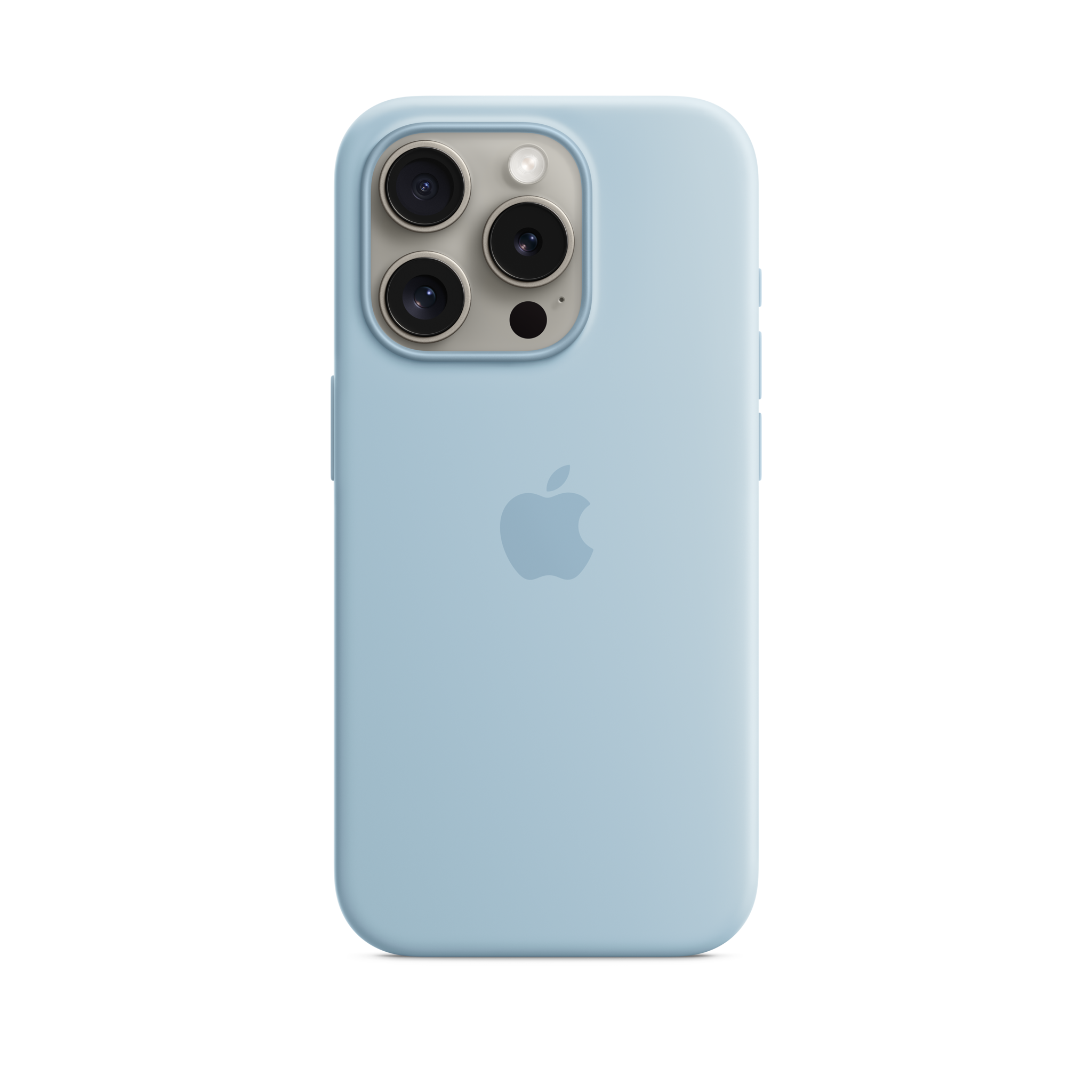 iPhone 15 Pro Silicone Case with MagSafe — Light Blue