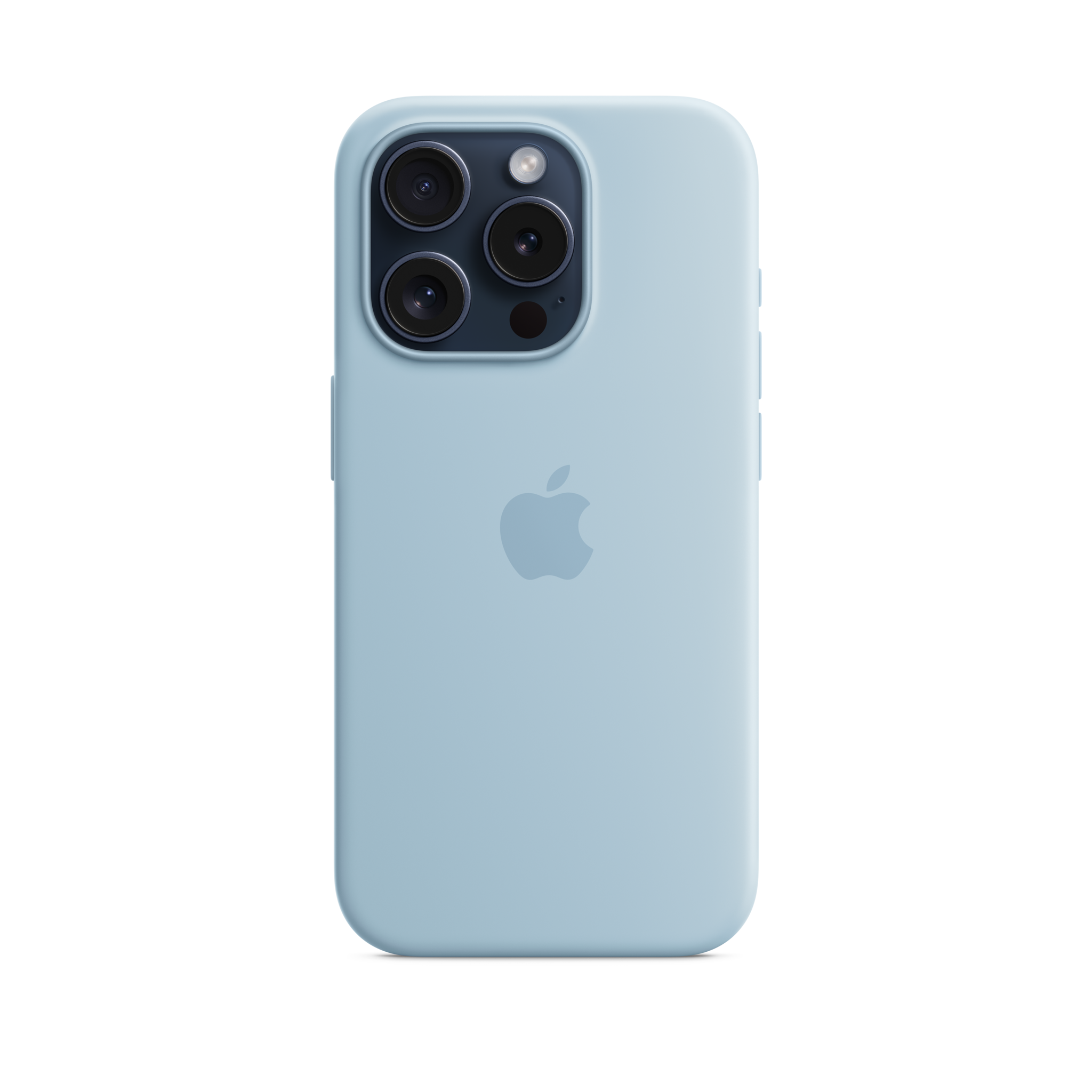 iPhone 15 Pro Silicone Case with MagSafe — Light Blue