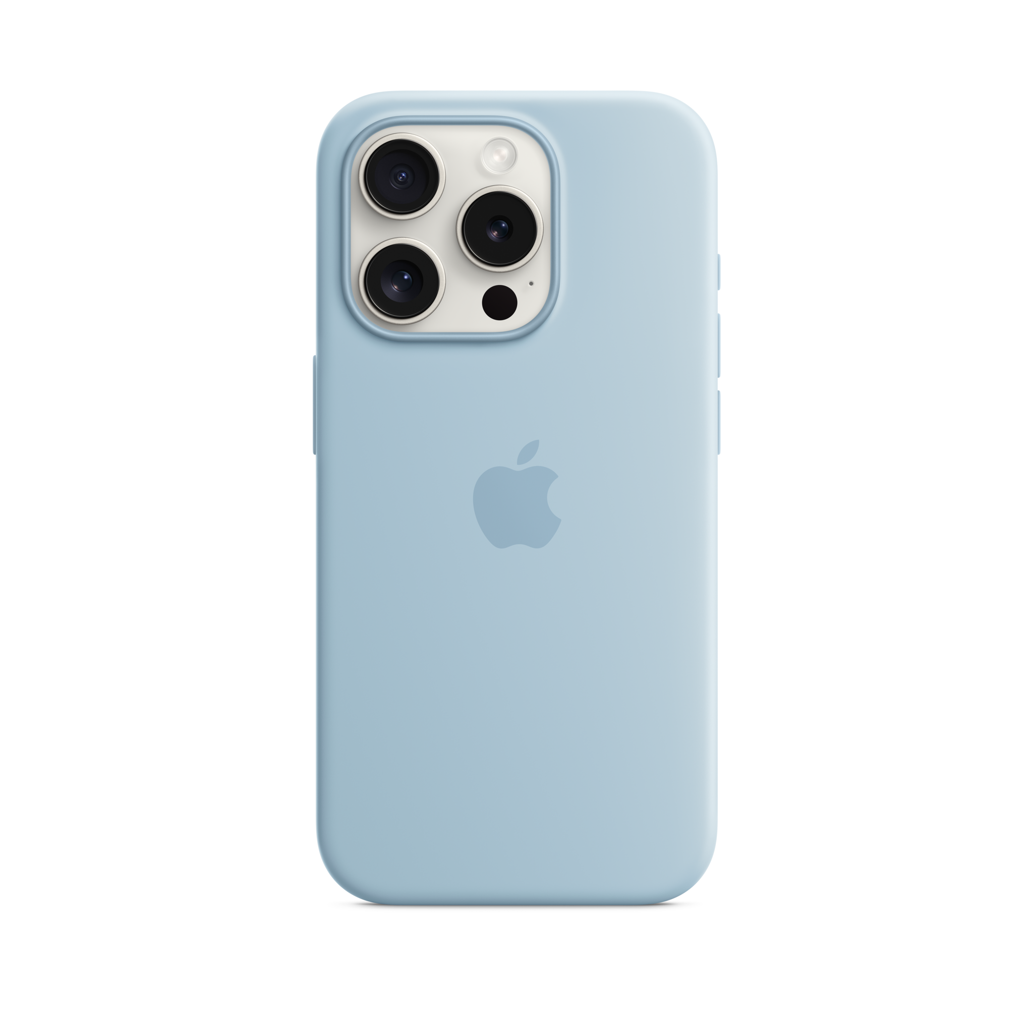 iPhone 15 Pro Silicone Case with MagSafe — Light Blue