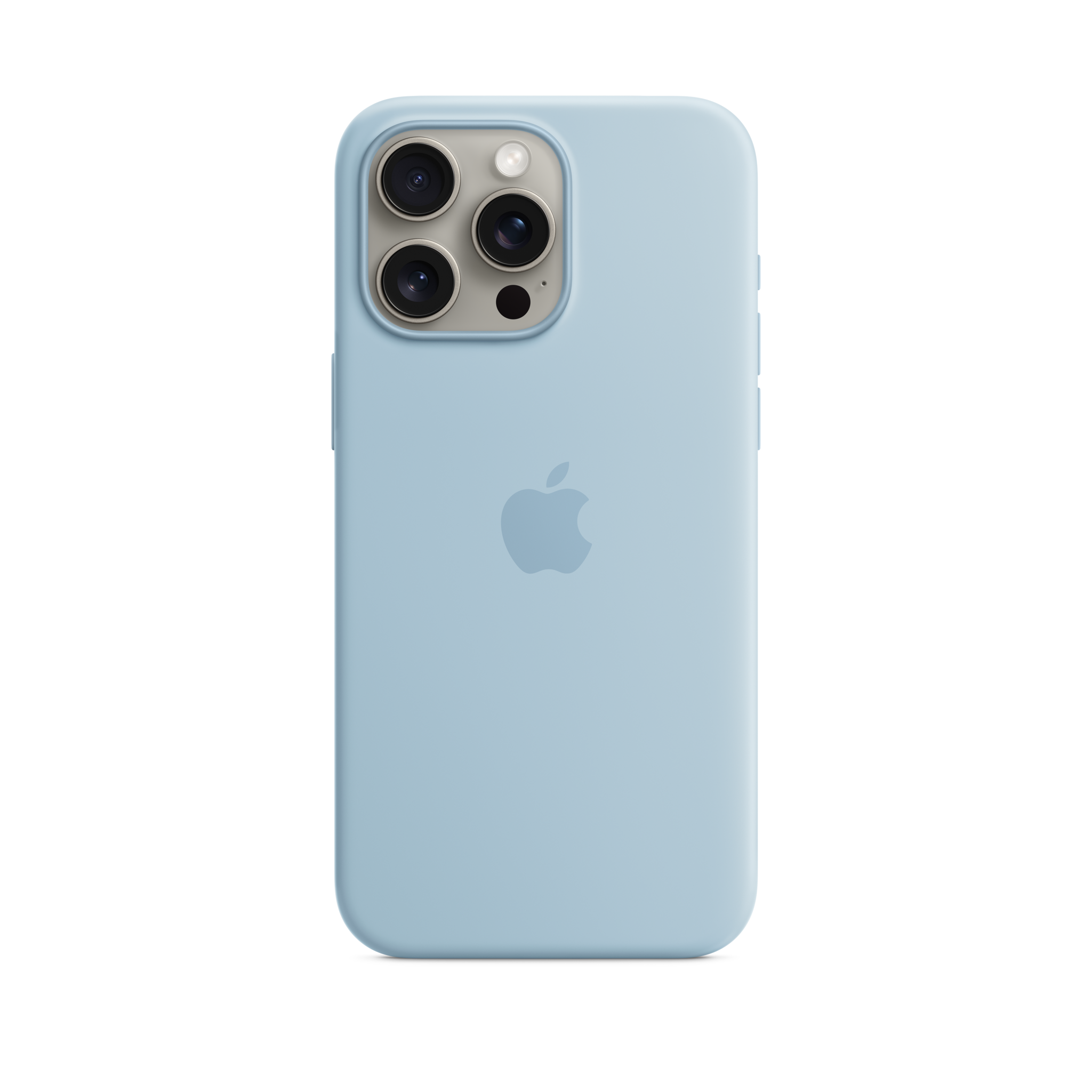 iPhone 15 Pro Max Silicone Case with MagSafe — Light Blue