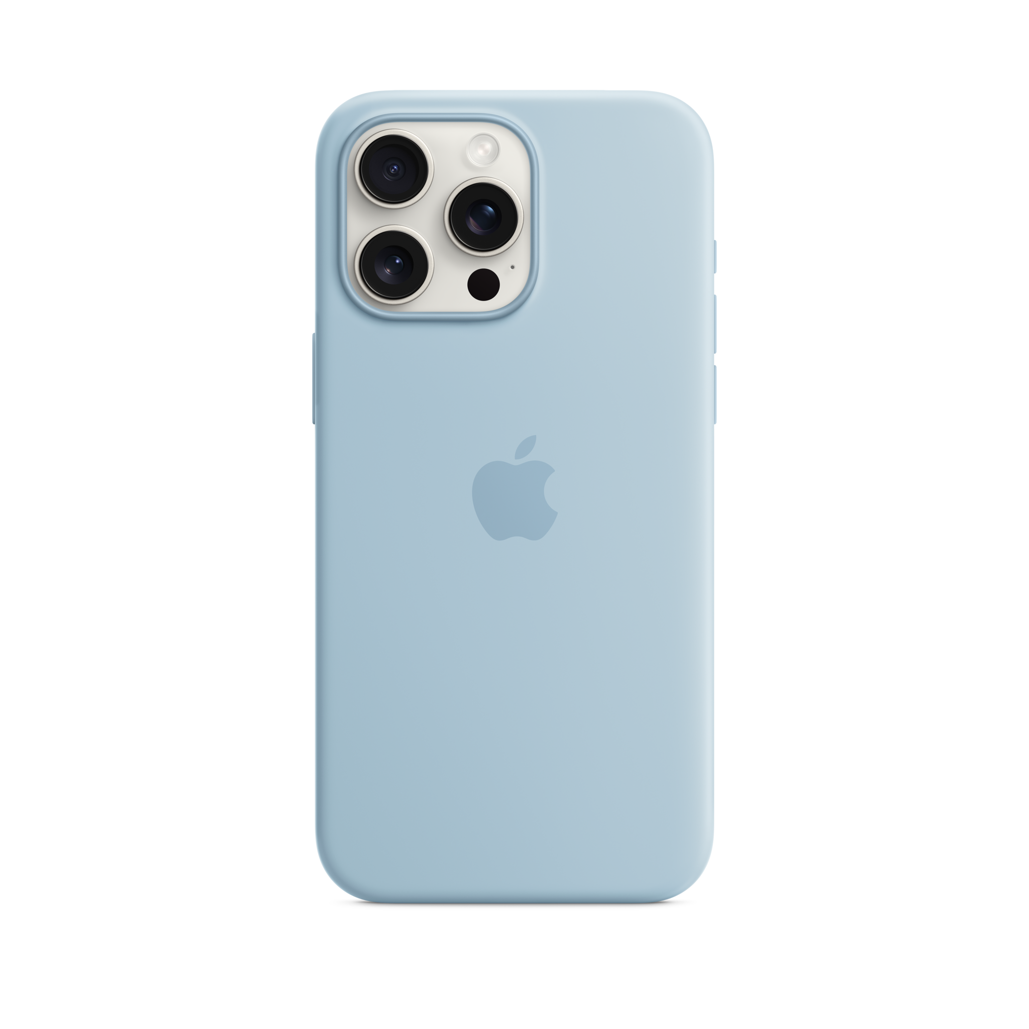 iPhone 15 Pro Max Silicone Case with MagSafe — Light Blue