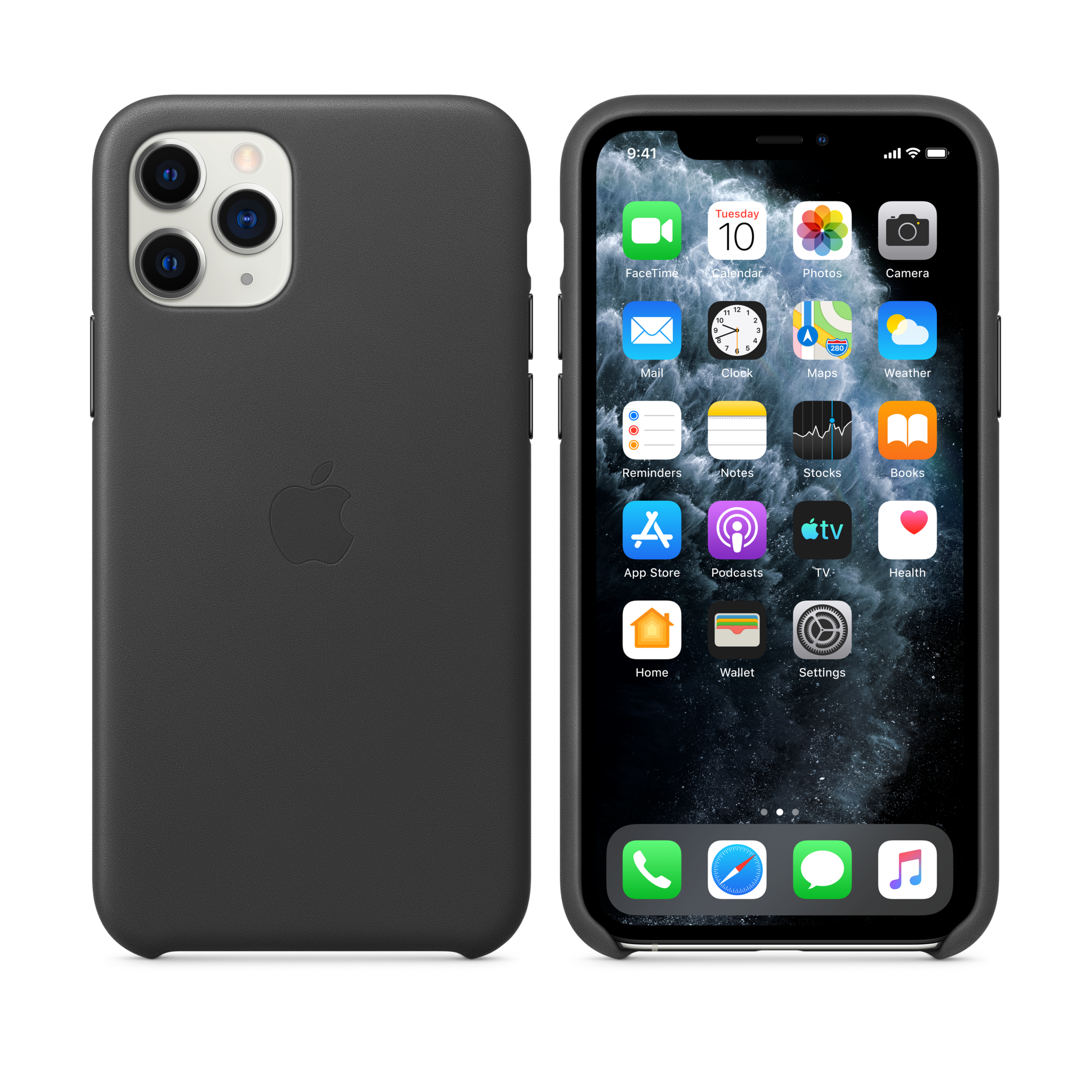 iPhone 11 Pro Leather Case — Black