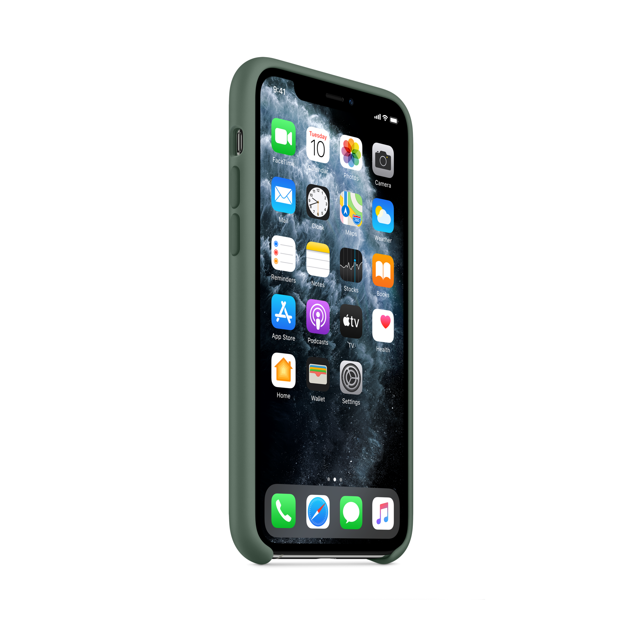 iPhone 11 Pro Silicone Case — Pine Green